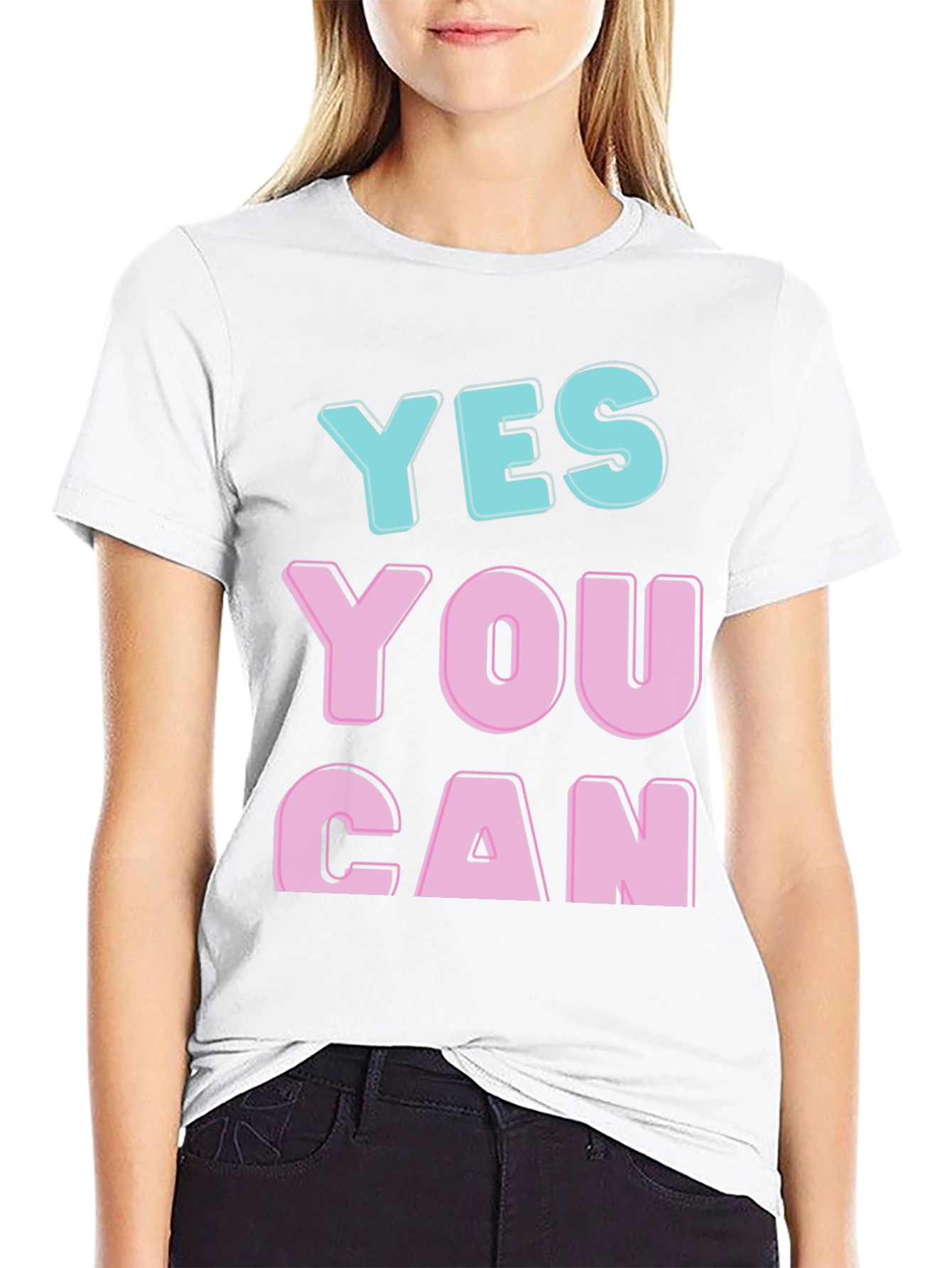 Yes You Can Graphic Tee - Motivational T-Shirt