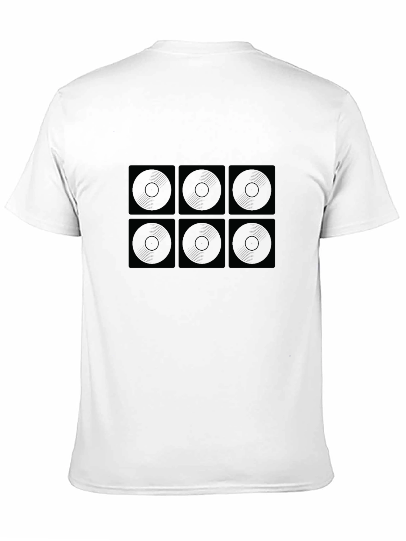 Geometric Circle Pattern T-Shirt - Black