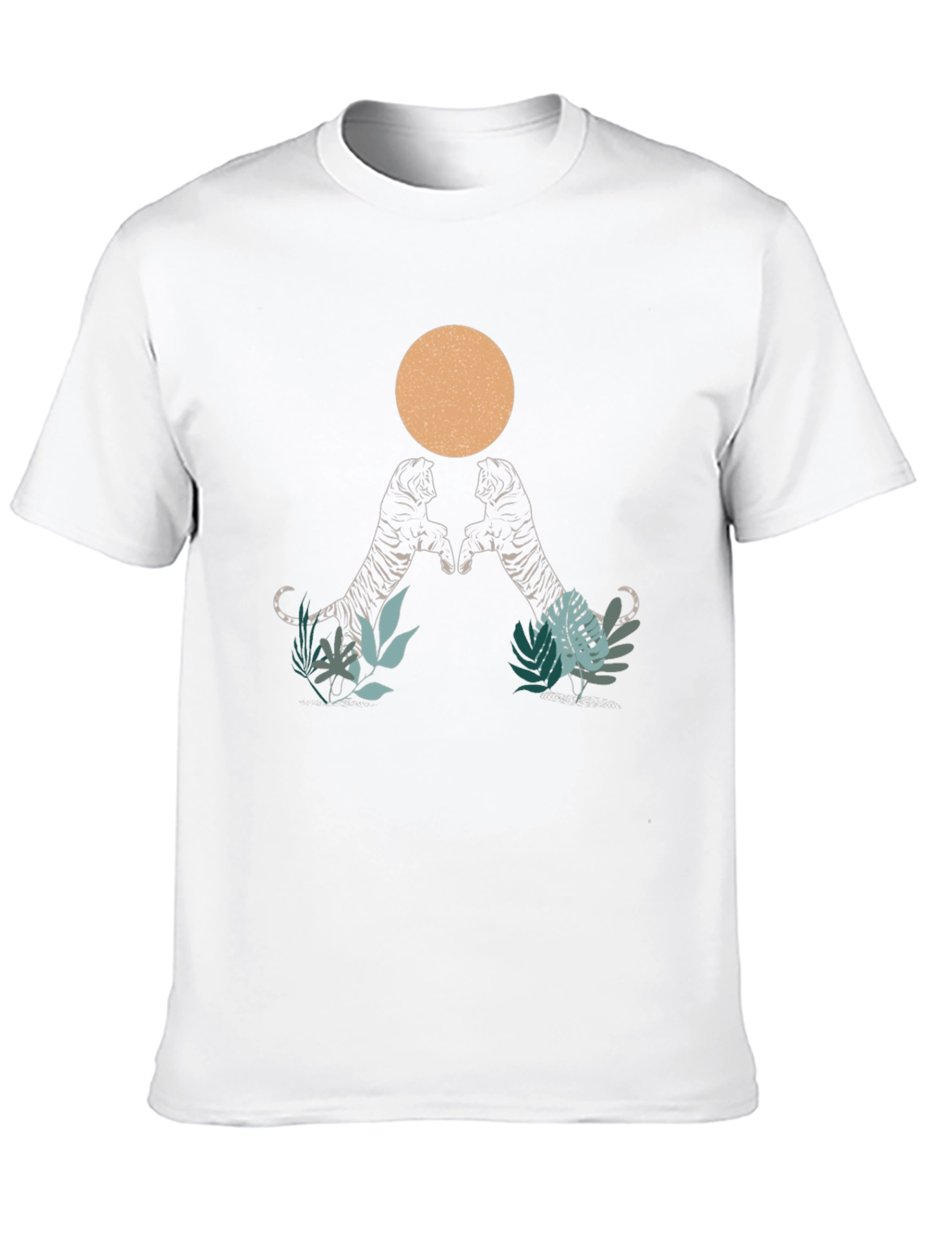Tiger Graphic Tee - Mens Black Crew Neck T-Shirt