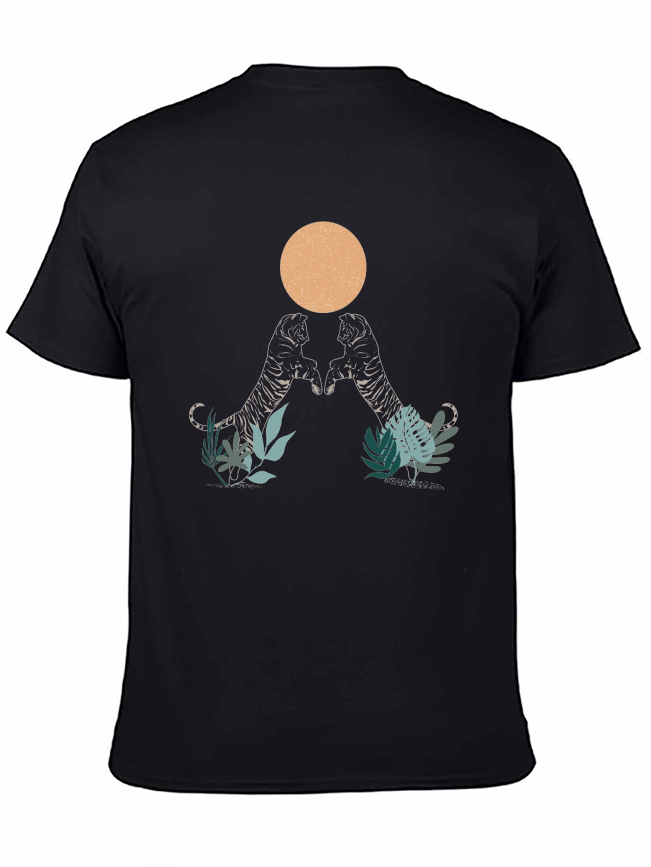 Tiger Graphic Tee - Mens Black Crew Neck T-Shirt