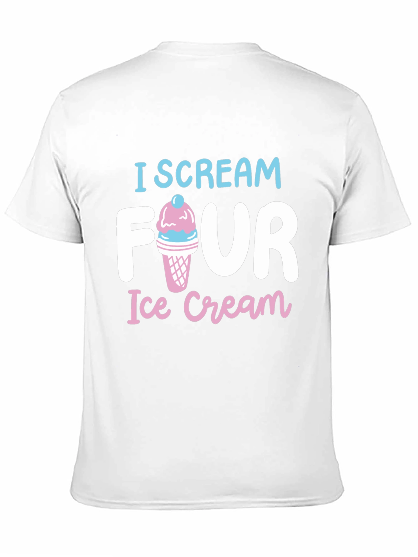 I Scream Four Ice Cream Black T-Shirt
