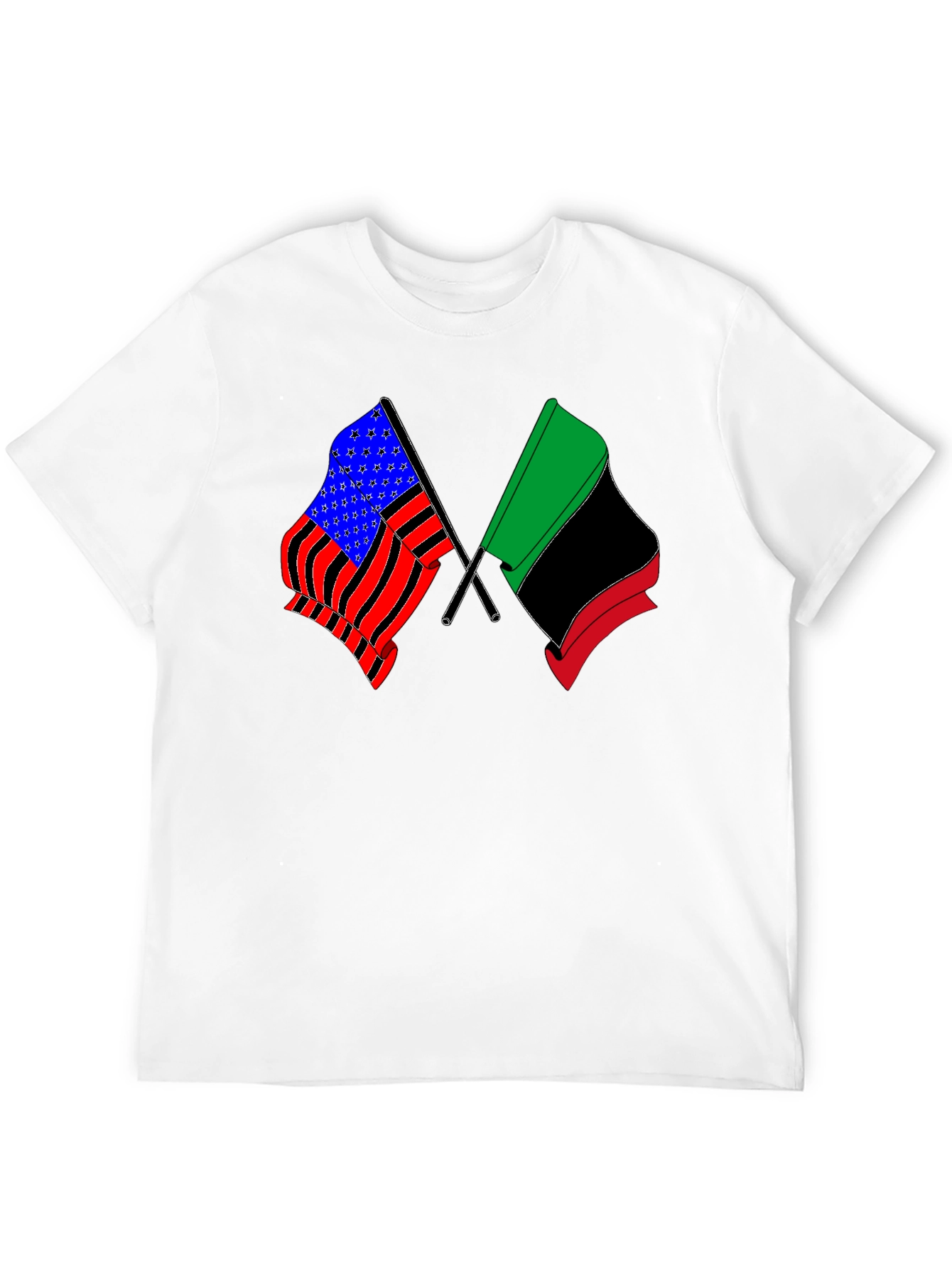 Dual Flag Graphic Tee - Patriot & Pan-African Pride