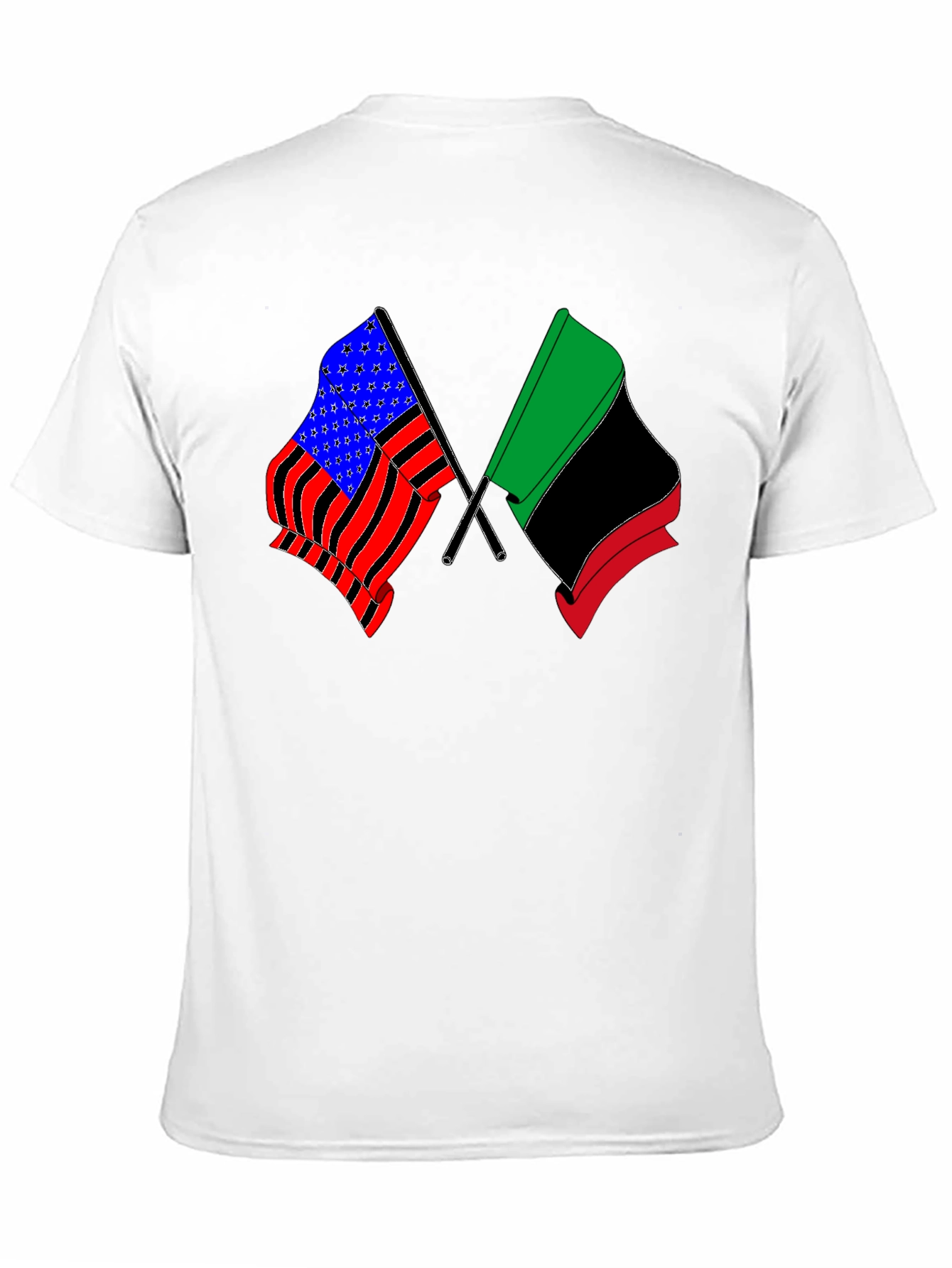 Dual Flag Graphic Tee - Patriot & Pan-African Pride