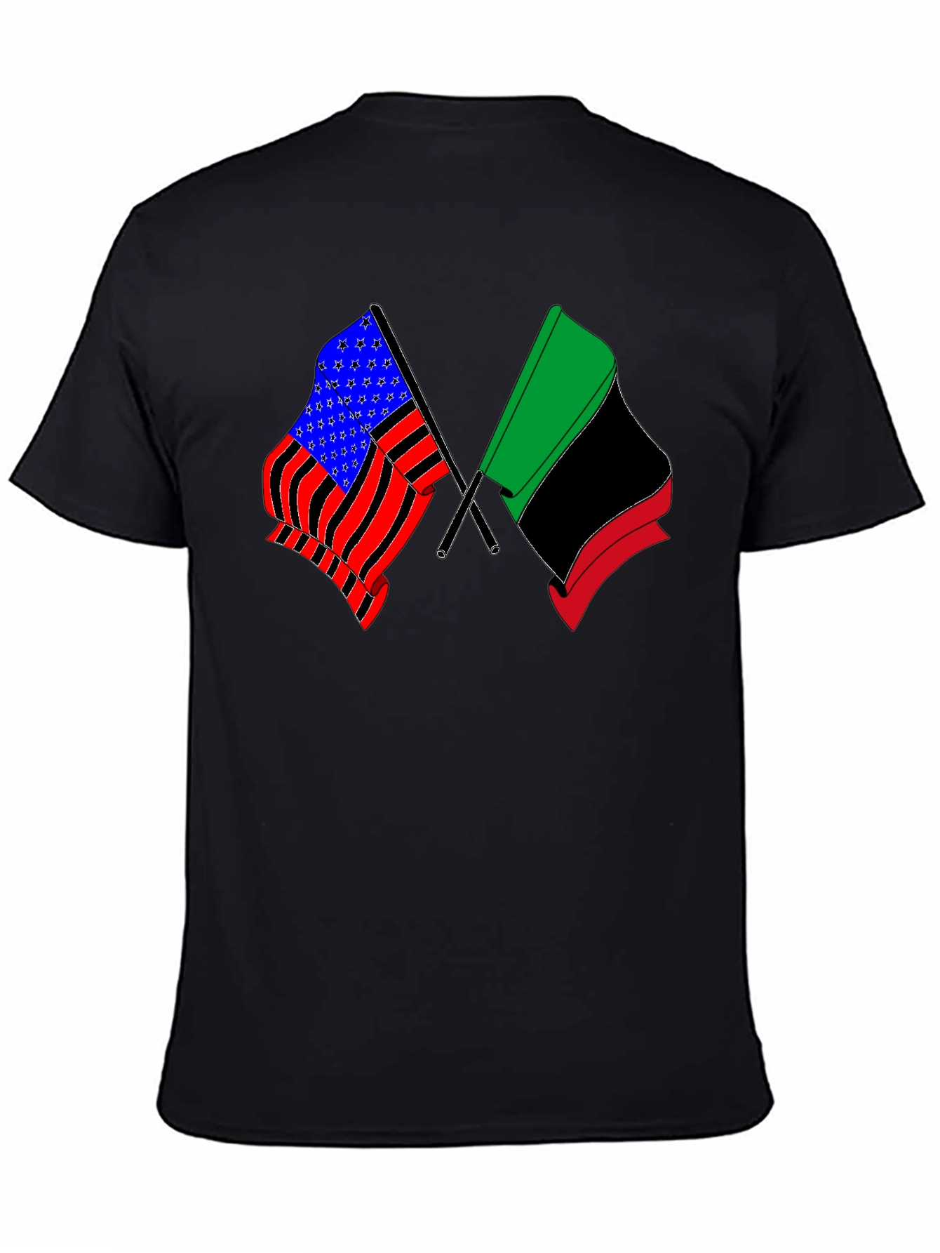 Dual Flag Graphic Tee - Patriot & Pan-African Pride