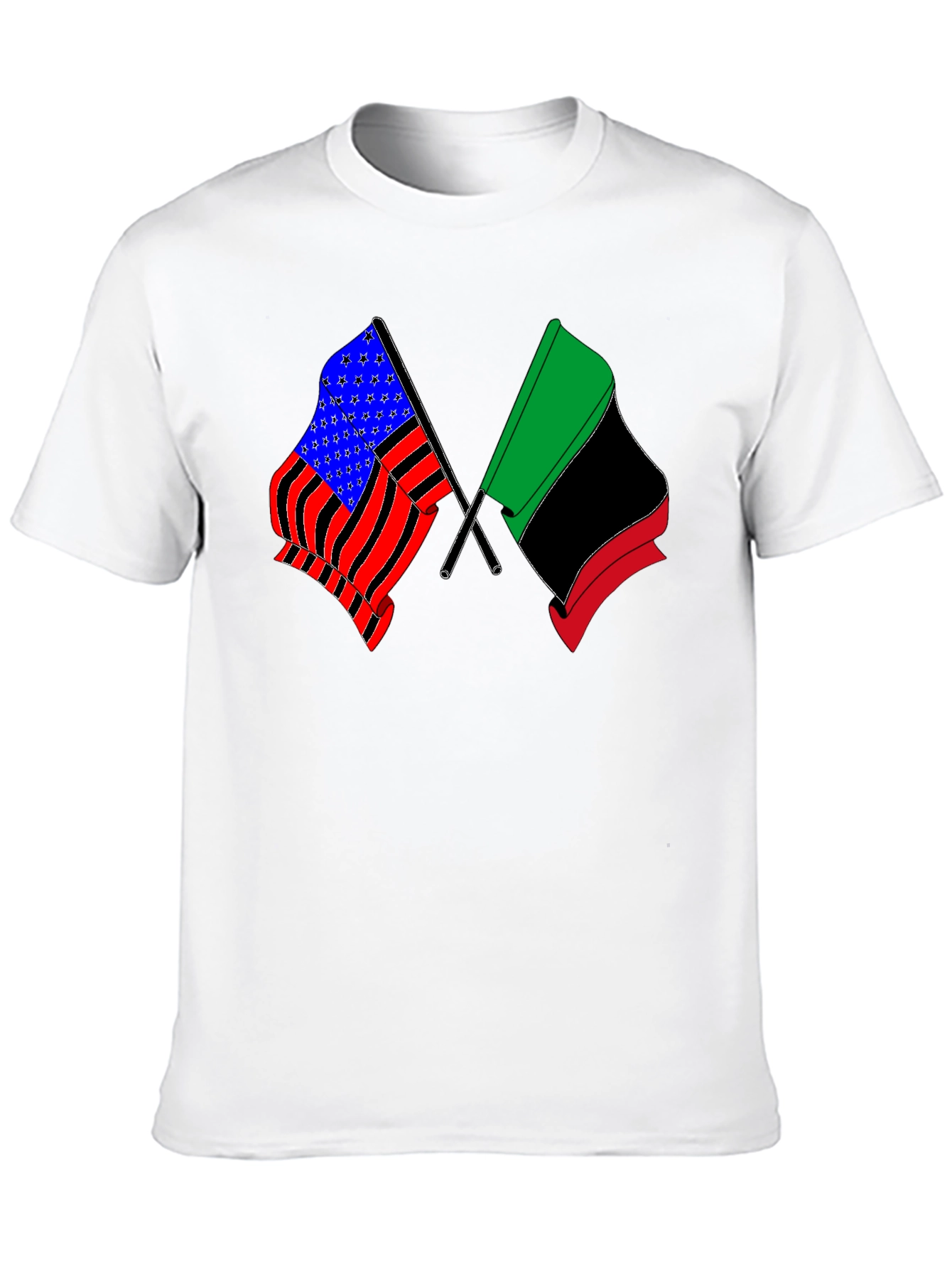 Dual Flag Graphic Tee - Patriot & Pan-African Pride