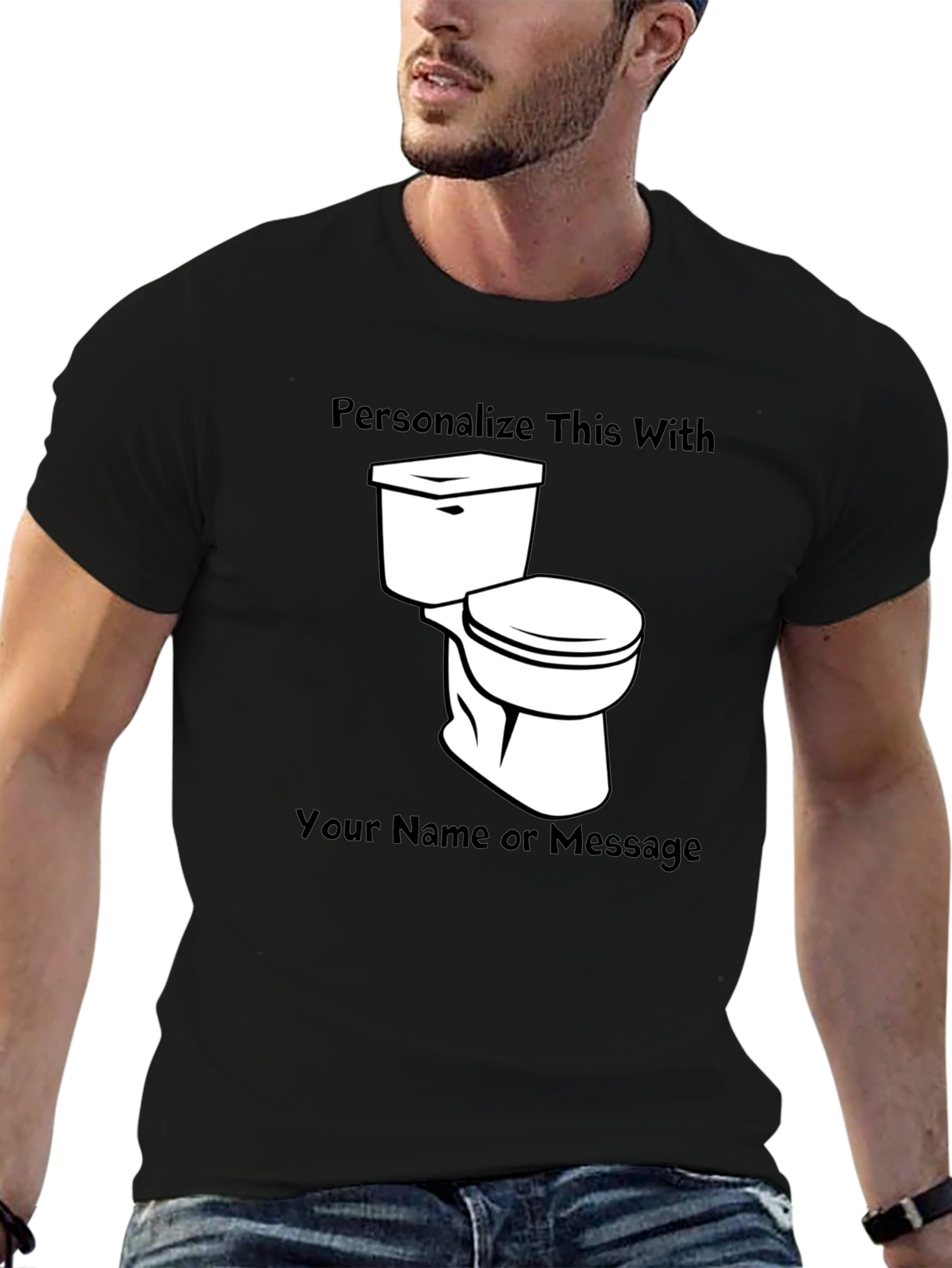 Personalized Toilet T-Shirt - Customize with Name/Message