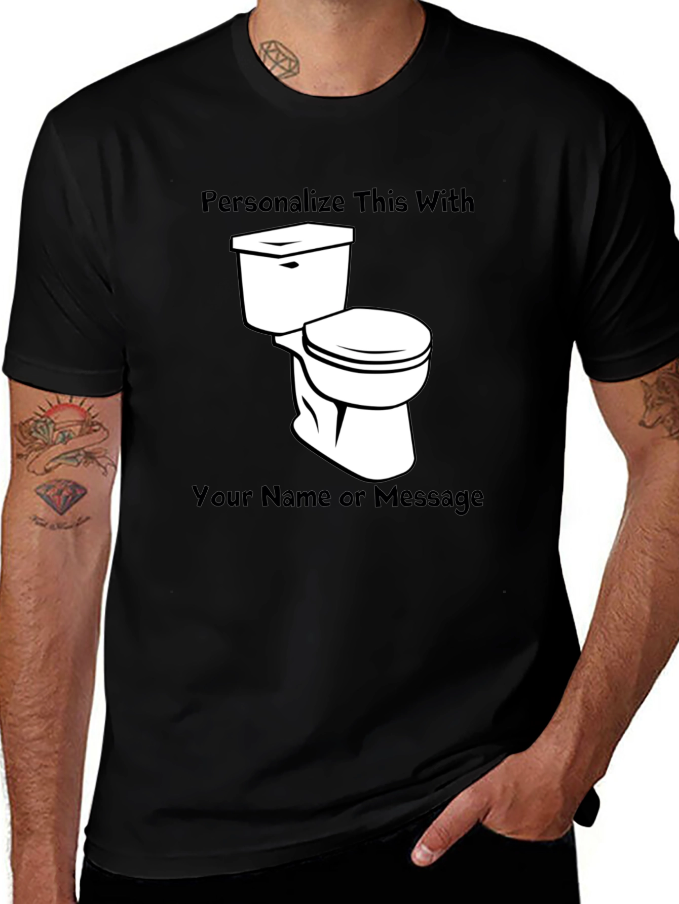 Personalized Toilet T-Shirt - Customize with Name/Message