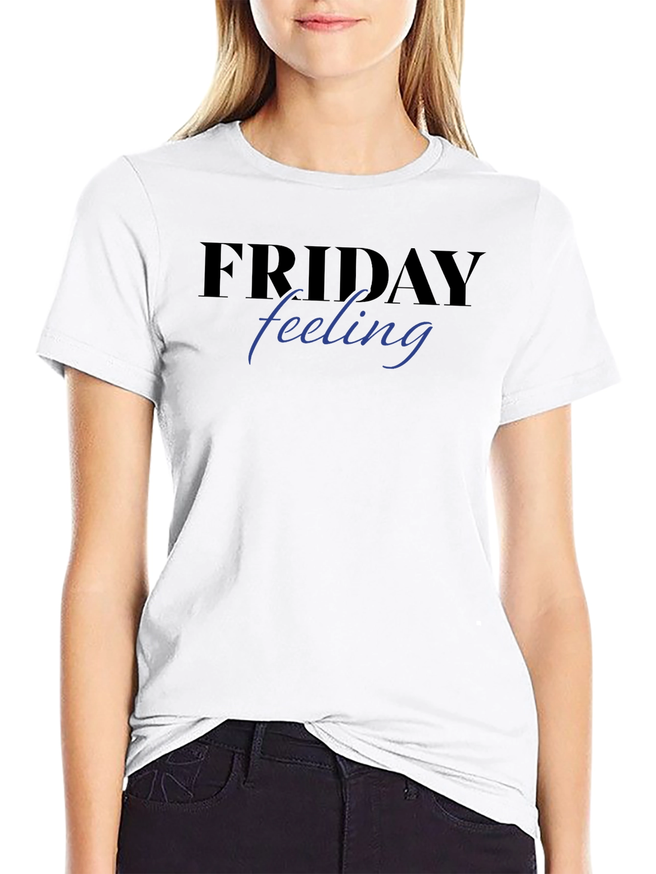 Friday Feeling Graphic Tee - Black Short Sleeve