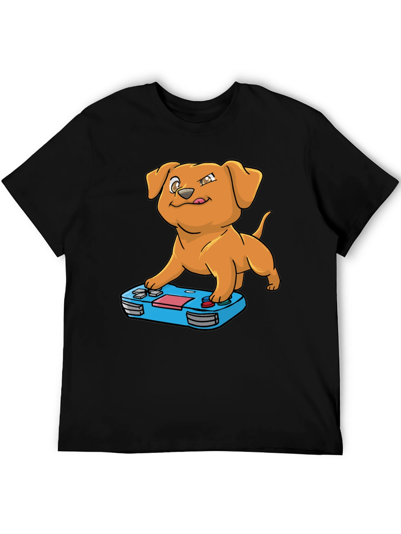 Gamer Dog T-Shirt - Black Cotton Tee