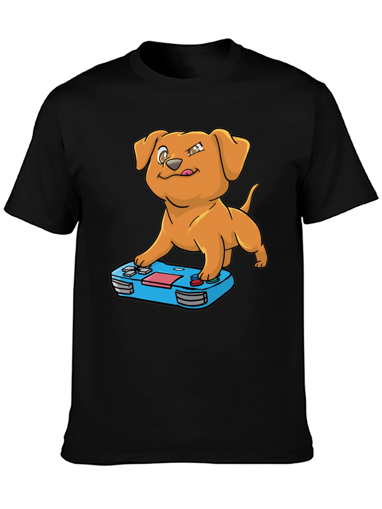 Gamer Dog T-Shirt - Black Cotton Tee