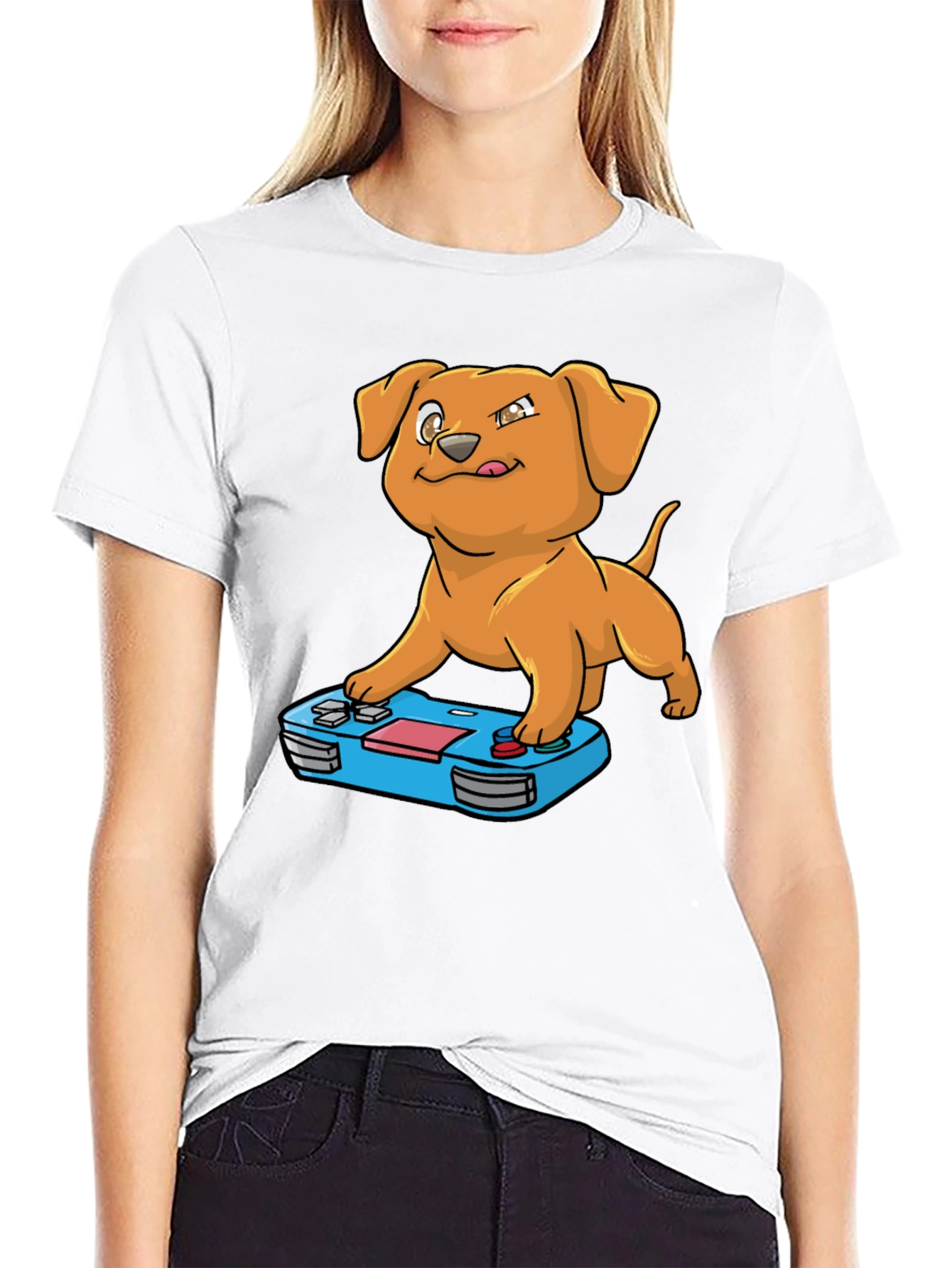 Gamer Dog T-Shirt - Black Cotton Tee