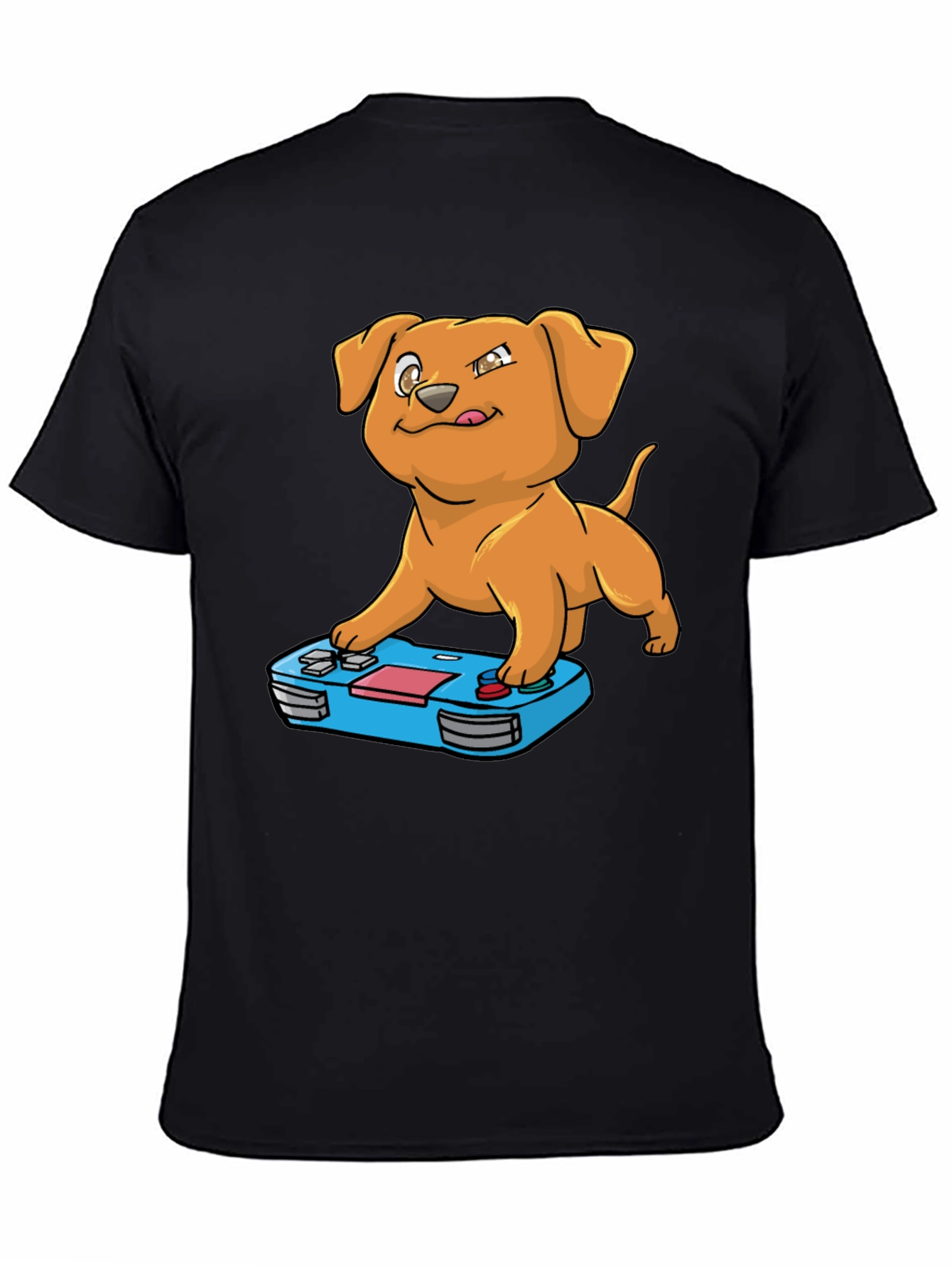Gamer Dog T-Shirt - Black Cotton Tee