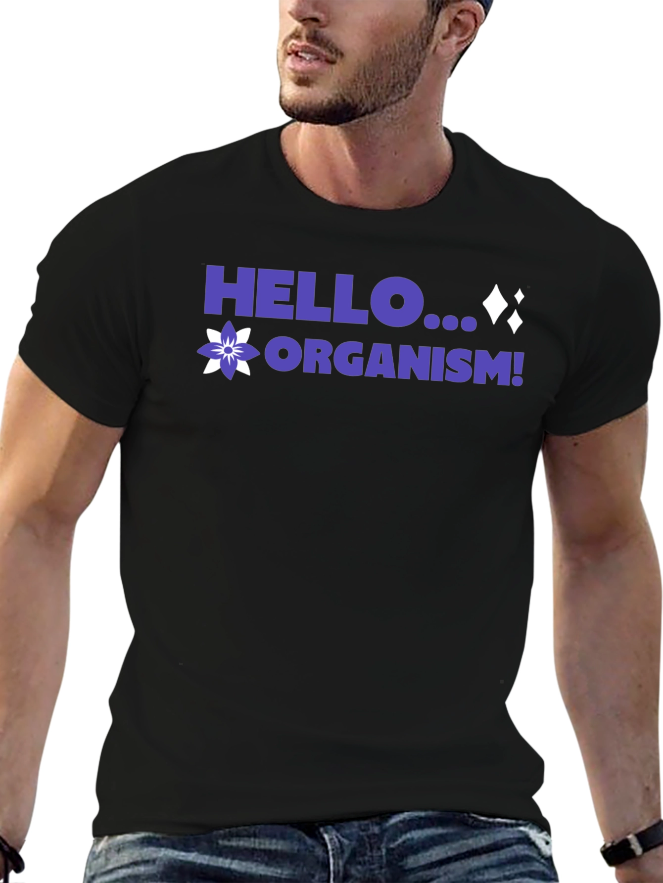 Hello Organism! Black Graphic Tee