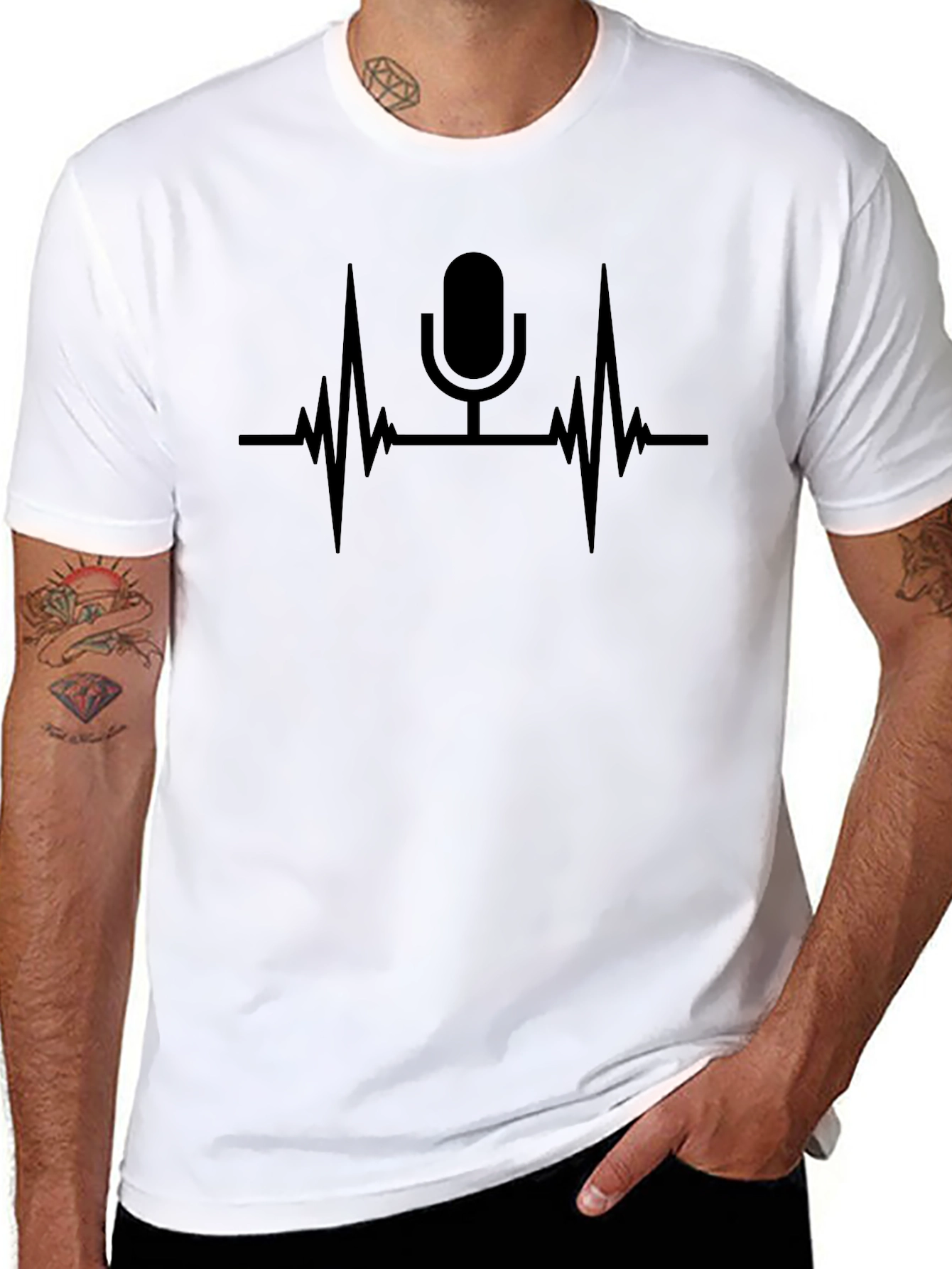 Podcast Heartbeat Graphic Tee