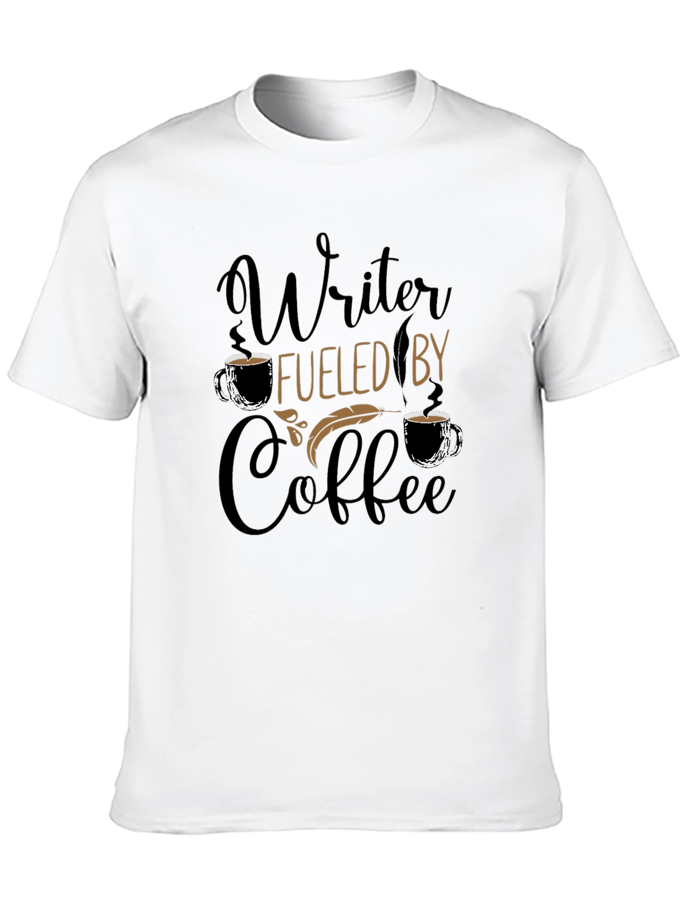 Writer Fuel Coffee T-Shirt - Black Cotton Tee