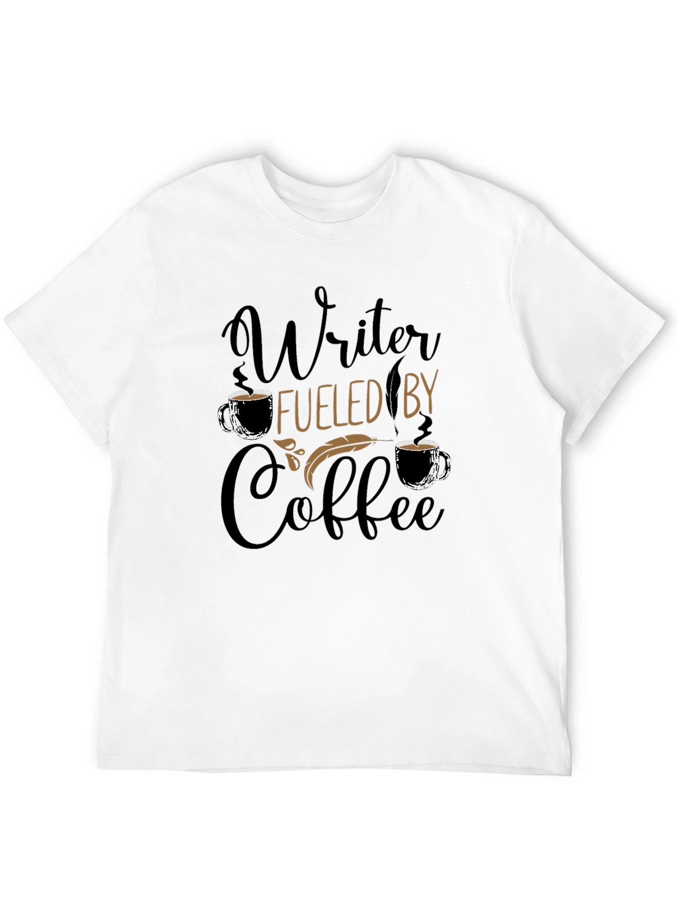 Writer Fuel Coffee T-Shirt - Black Cotton Tee