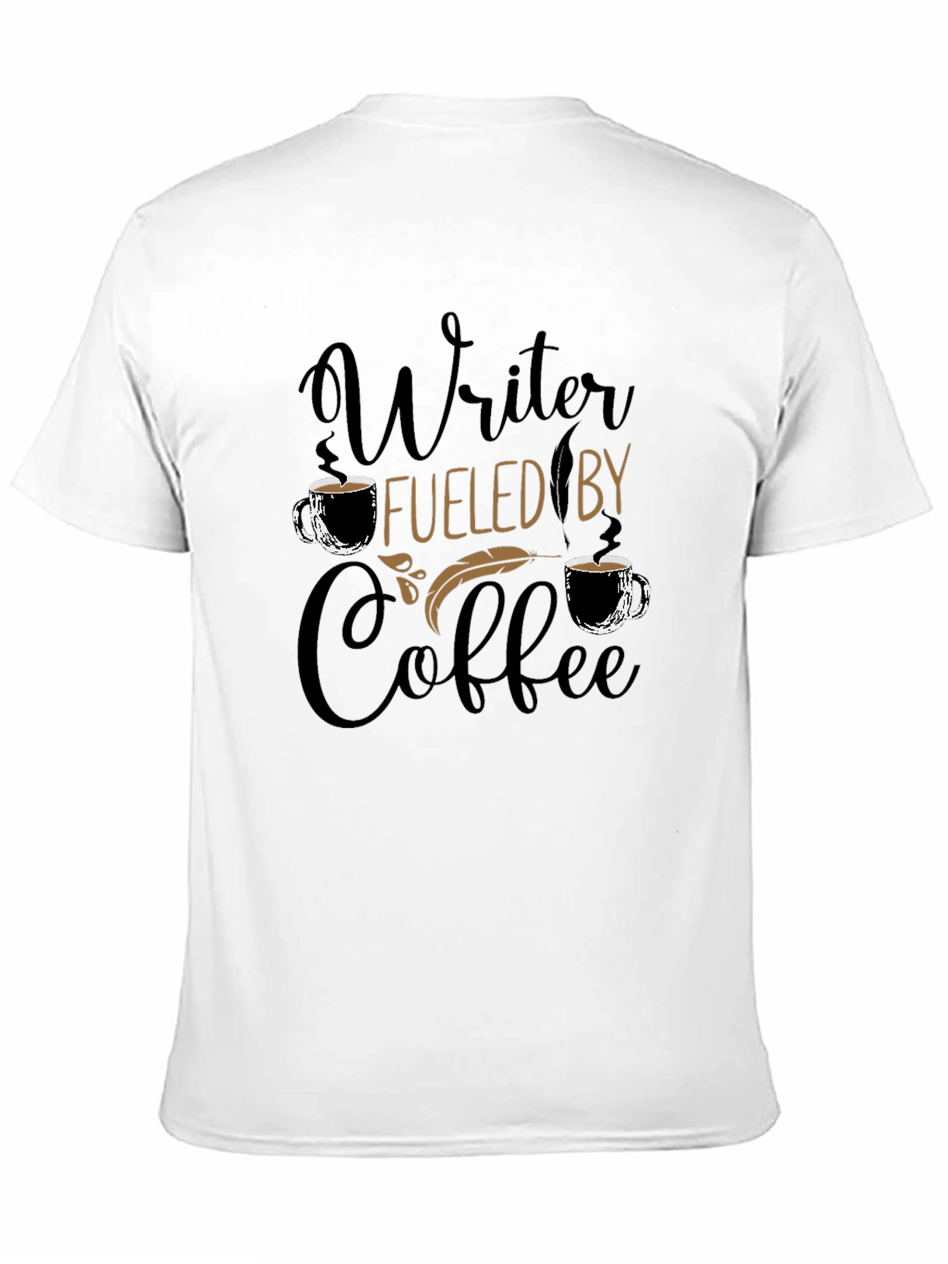 Writer Fuel Coffee T-Shirt - Black Cotton Tee