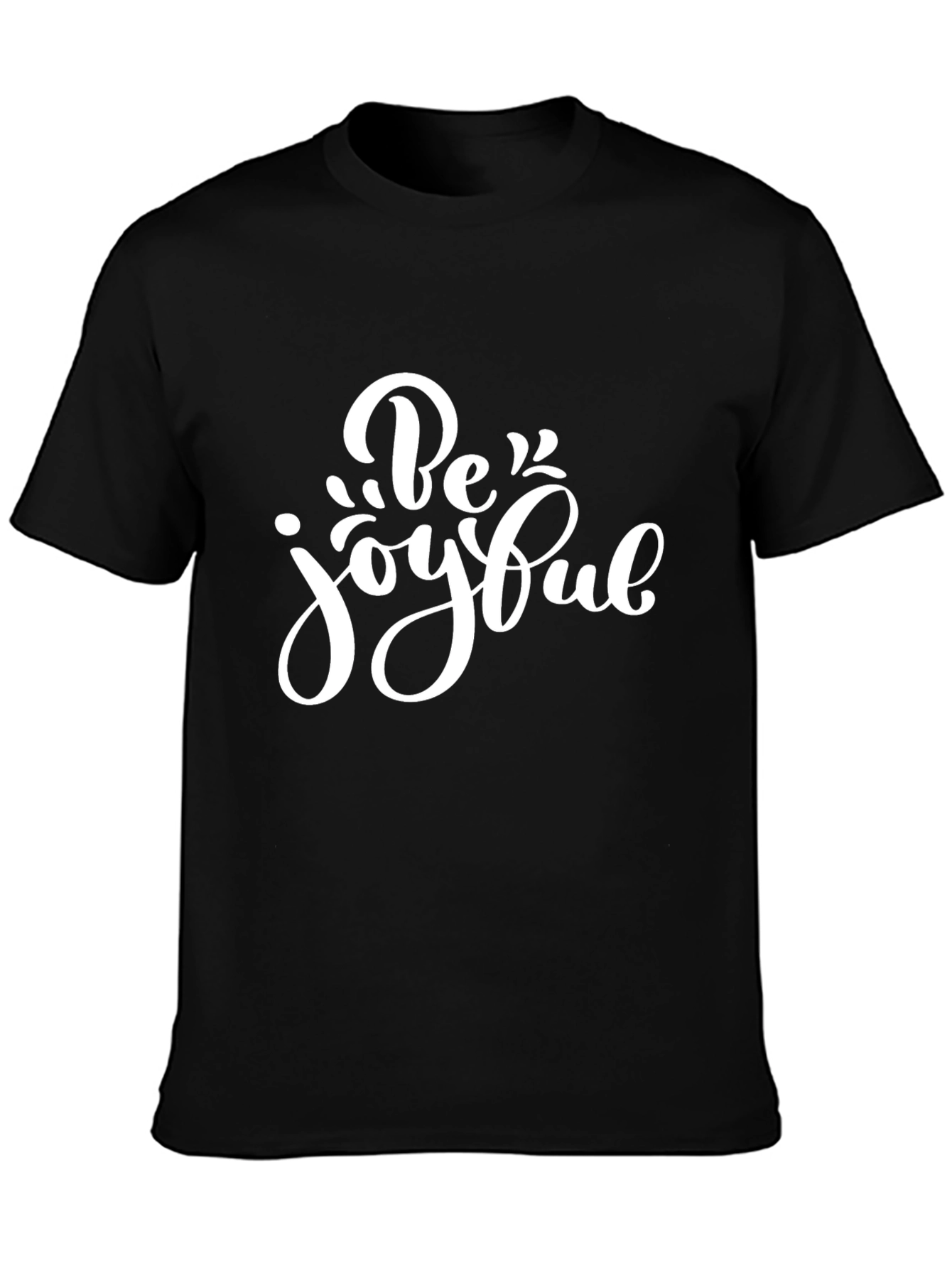 Be Joyful Graphic Print Crew Neck T-Shirt