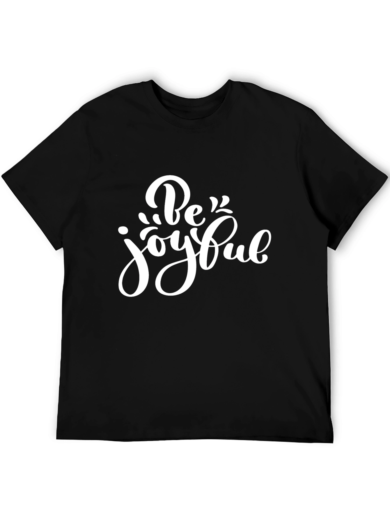 Be Joyful Graphic Print Crew Neck T-Shirt