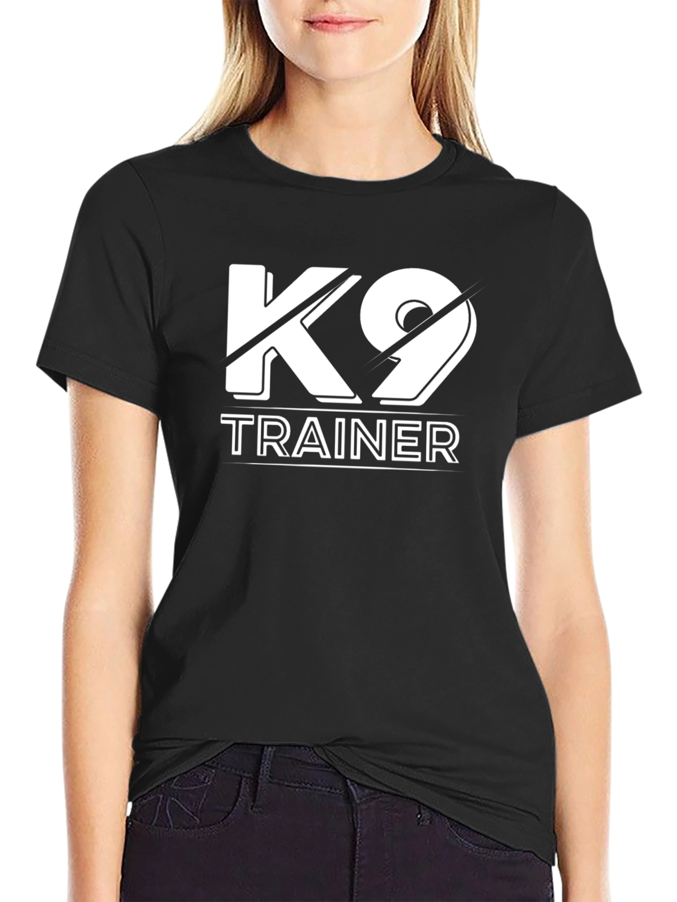 K9 Trainer Black T-Shirt Dog Handler Tee