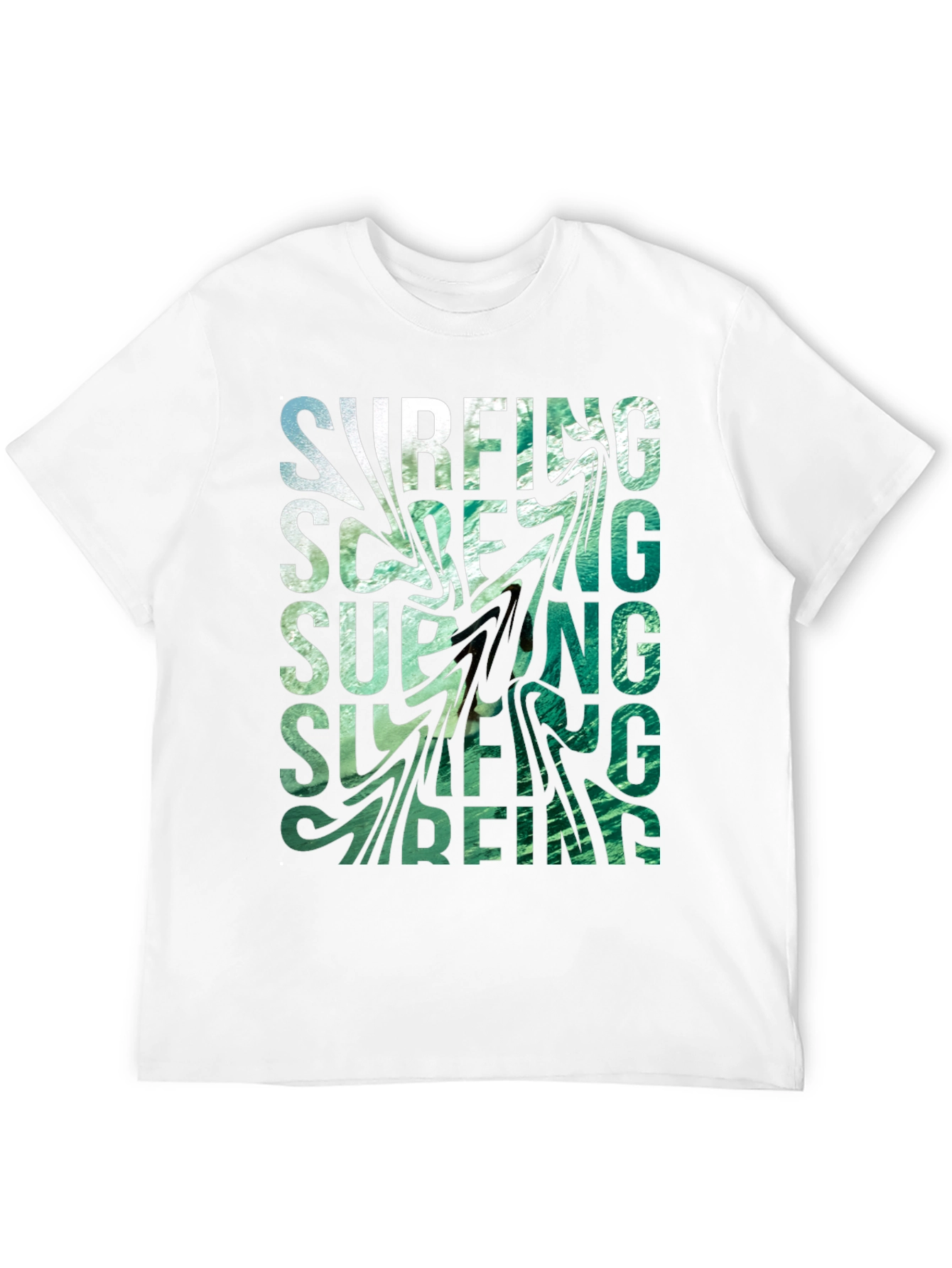 Surfing Graphic Black T-Shirt