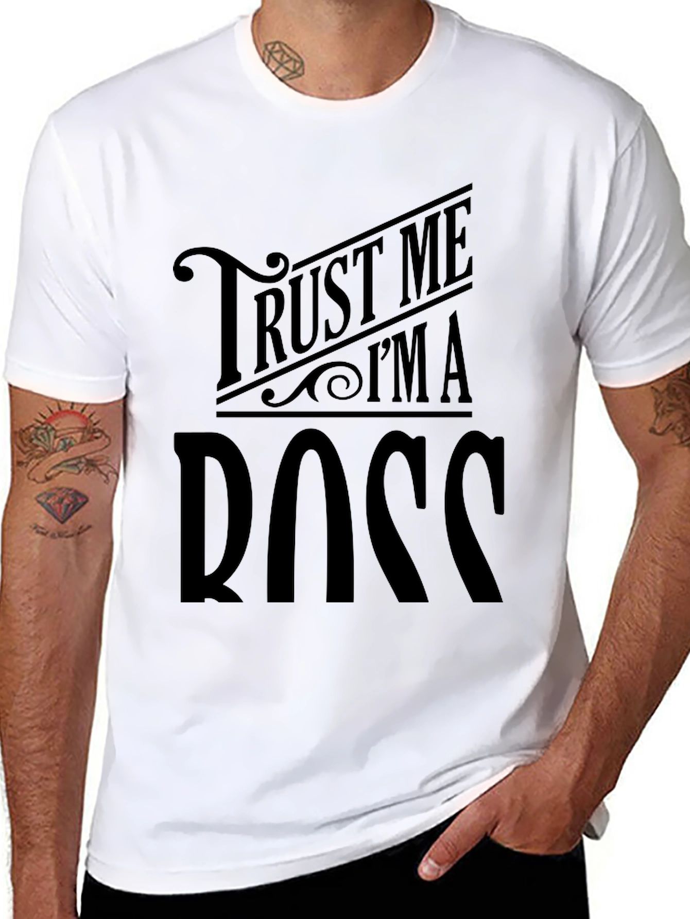 Trust Me Im A Boss Black T-Shirt