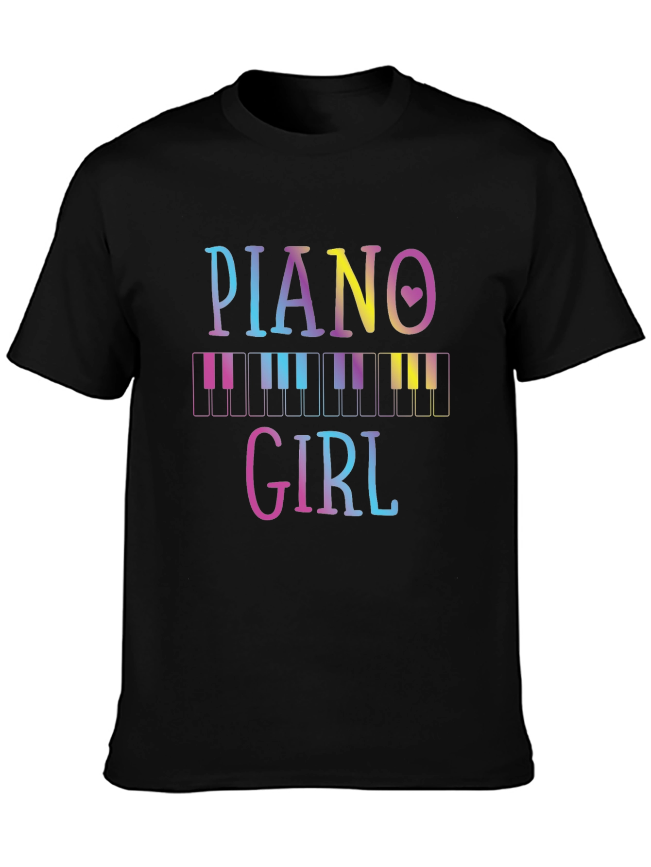 Piano Girl Graphic Tee - Music Lover T-Shirt