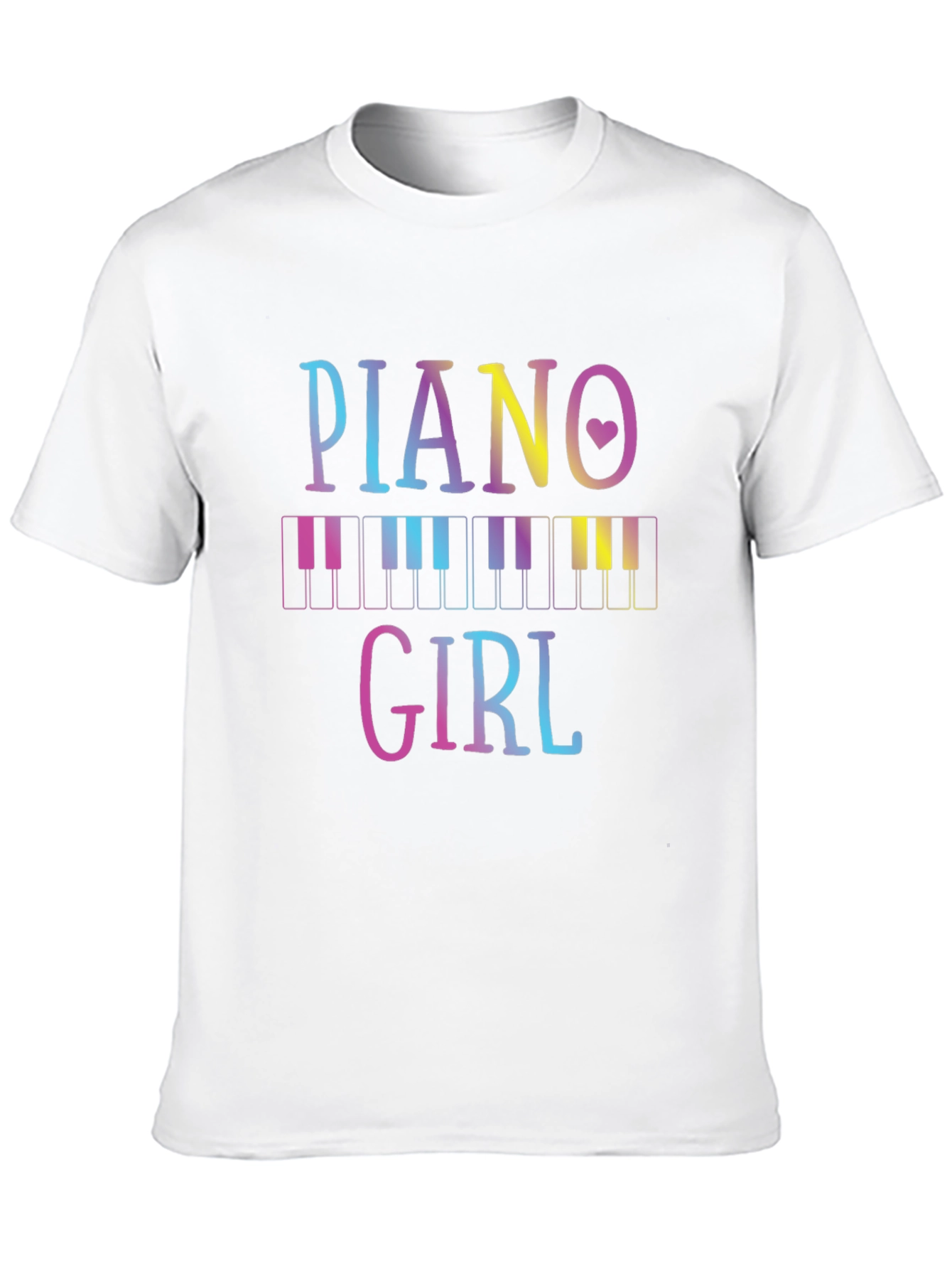 Piano Girl Graphic Tee - Music Lover T-Shirt