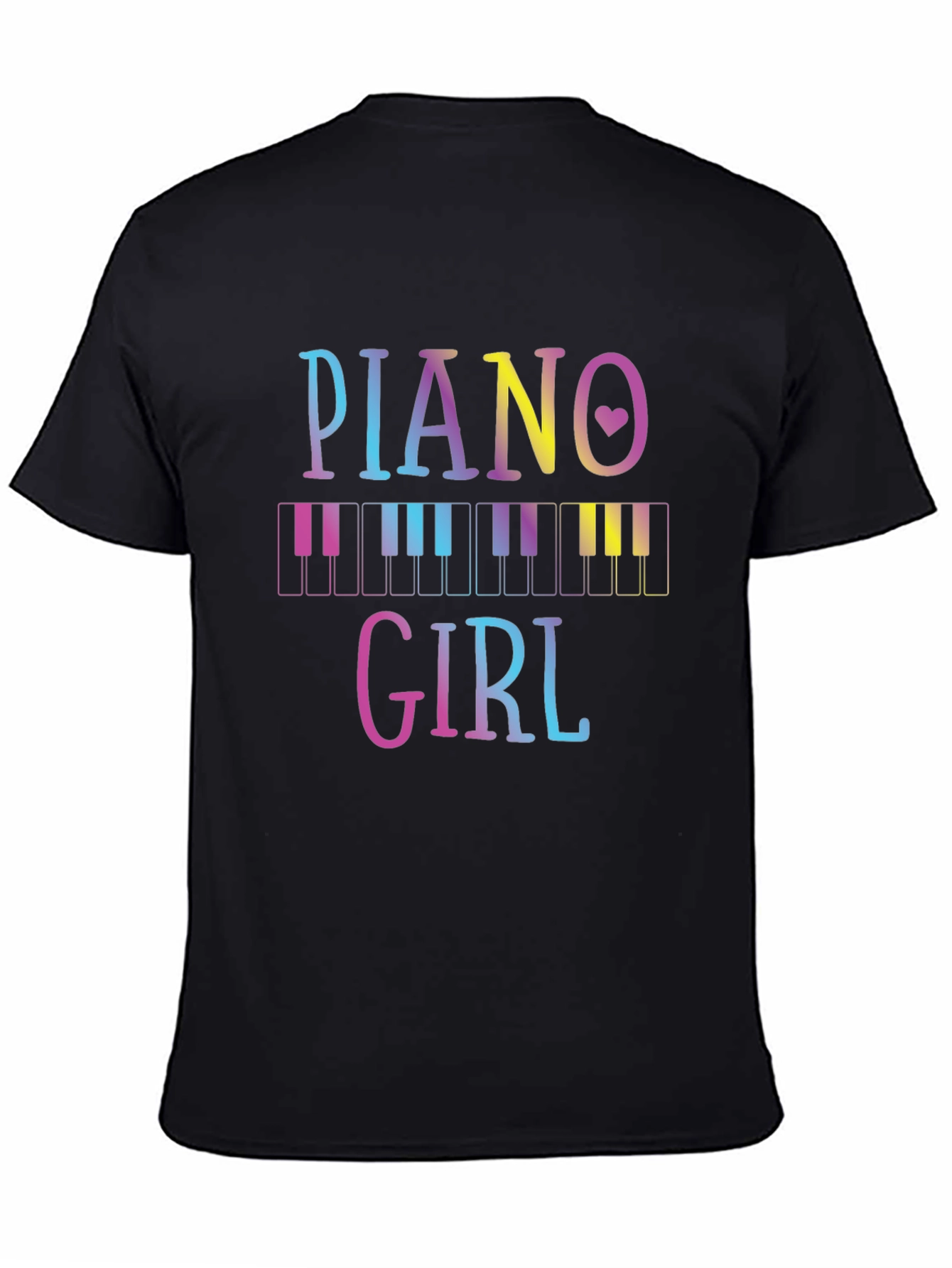 Piano Girl Graphic Tee - Music Lover T-Shirt