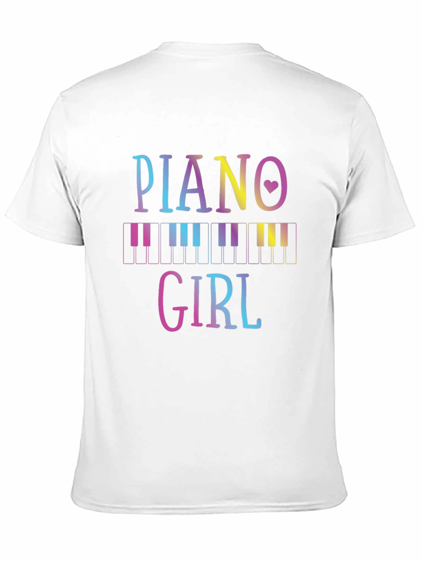 Piano Girl Graphic Tee - Music Lover T-Shirt