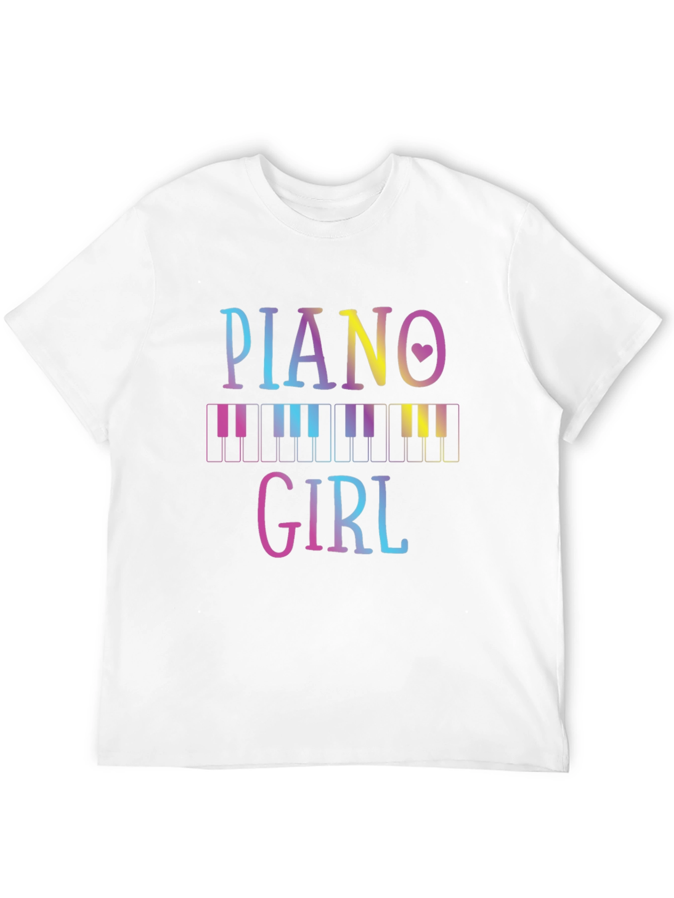 Piano Girl Graphic Tee - Music Lover T-Shirt