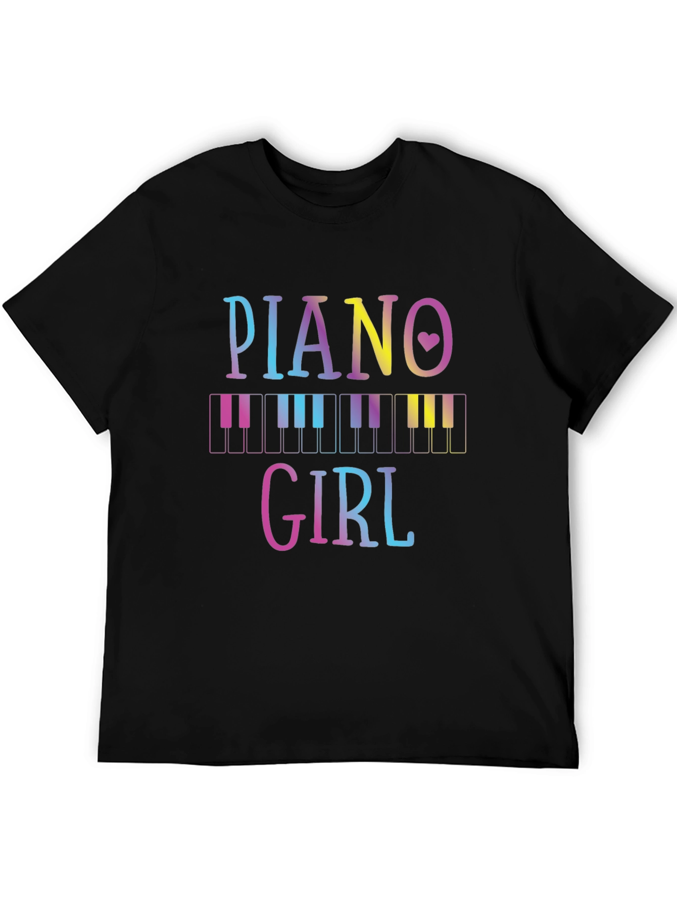 Piano Girl Graphic Tee - Music Lover T-Shirt