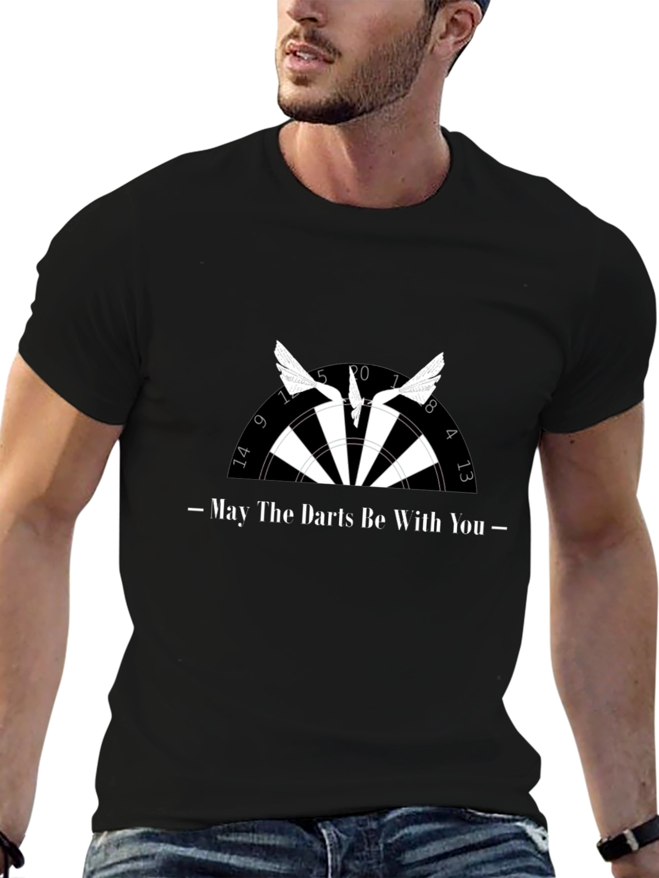 May the Darts Be With You - Black T-Shirt
