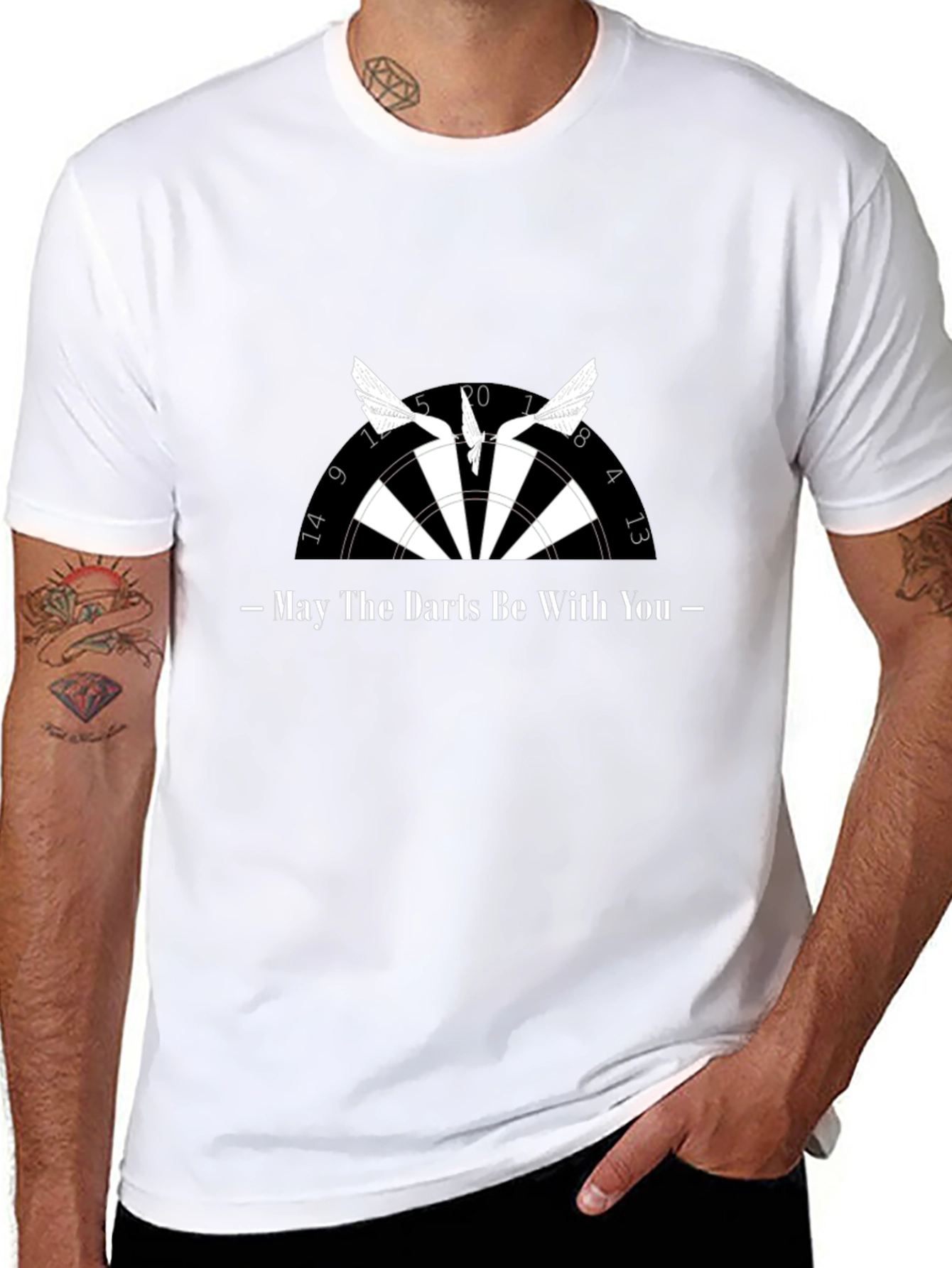 May the Darts Be With You - Black T-Shirt