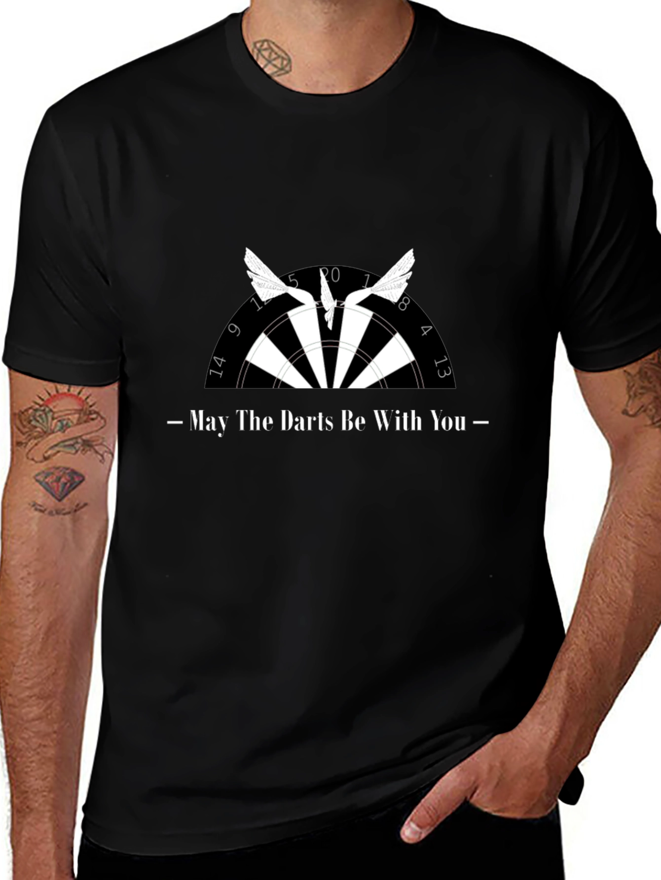 May the Darts Be With You - Black T-Shirt