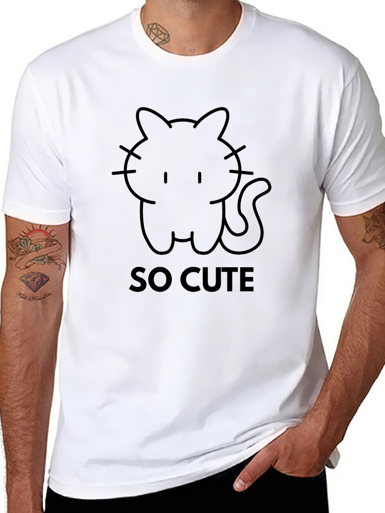 So Cute Cat T-Shirt - Stylish Graphic Tee
