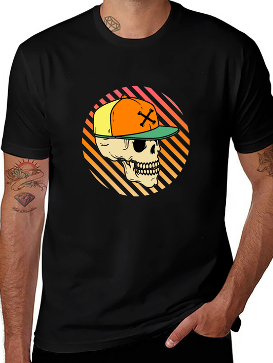 Skull in Cap Graphic Tee - Urban Streetwear