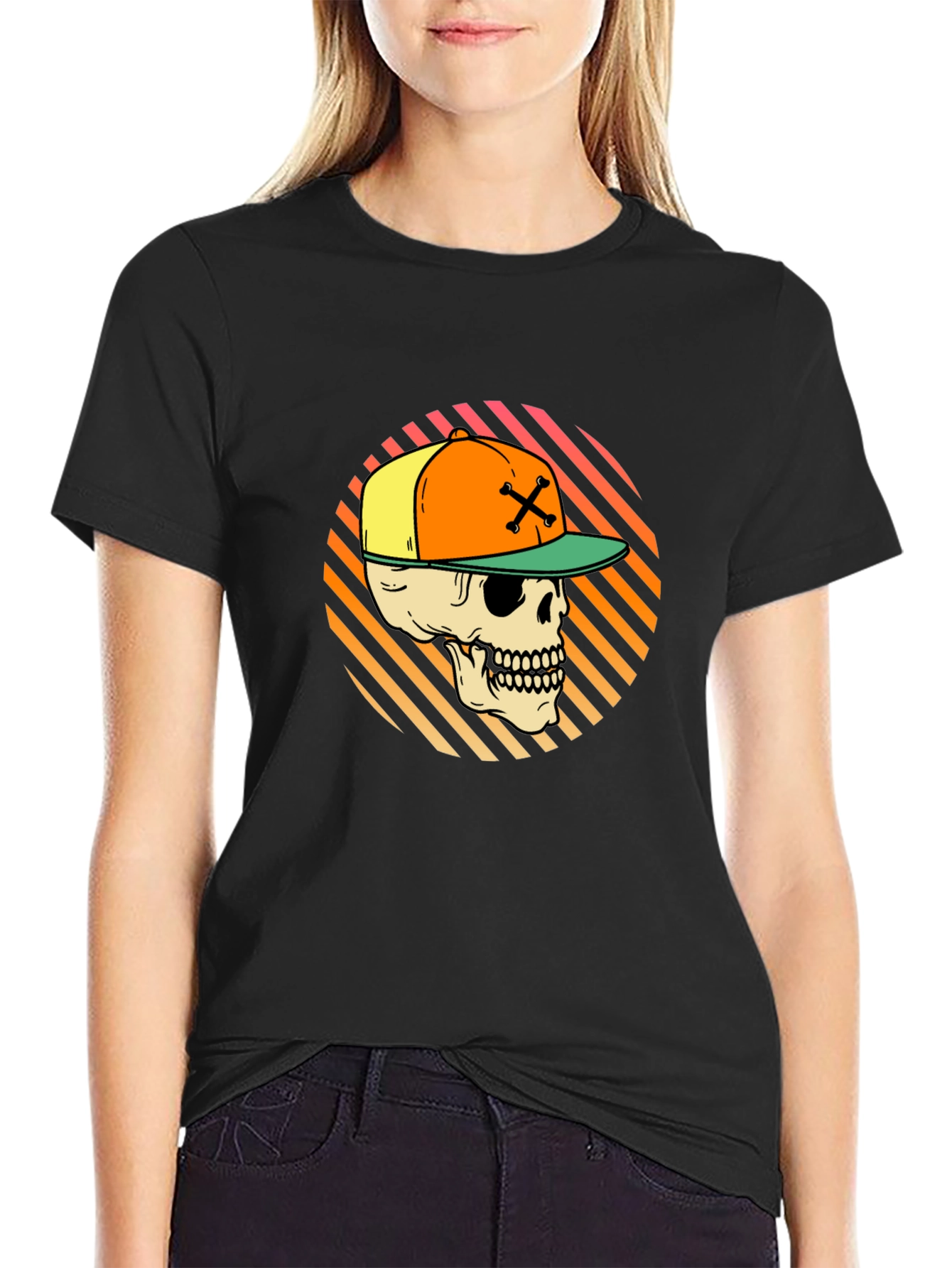 Skull in Cap Graphic Tee - Urban Streetwear