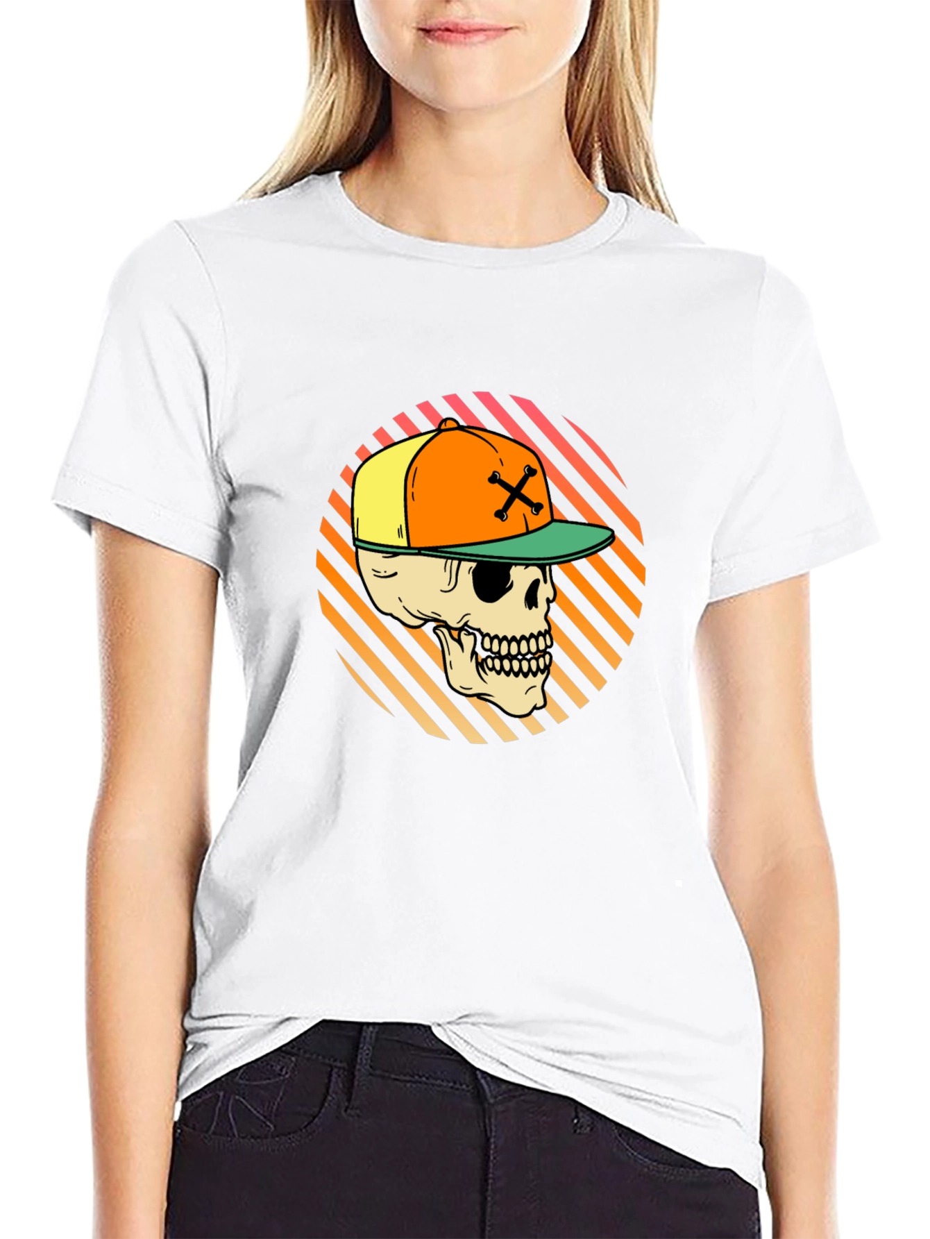 Skull in Cap Graphic Tee - Urban Streetwear