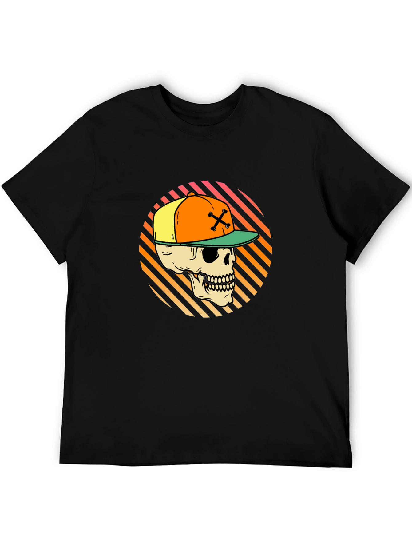 Skull in Cap Graphic Tee - Urban Streetwear