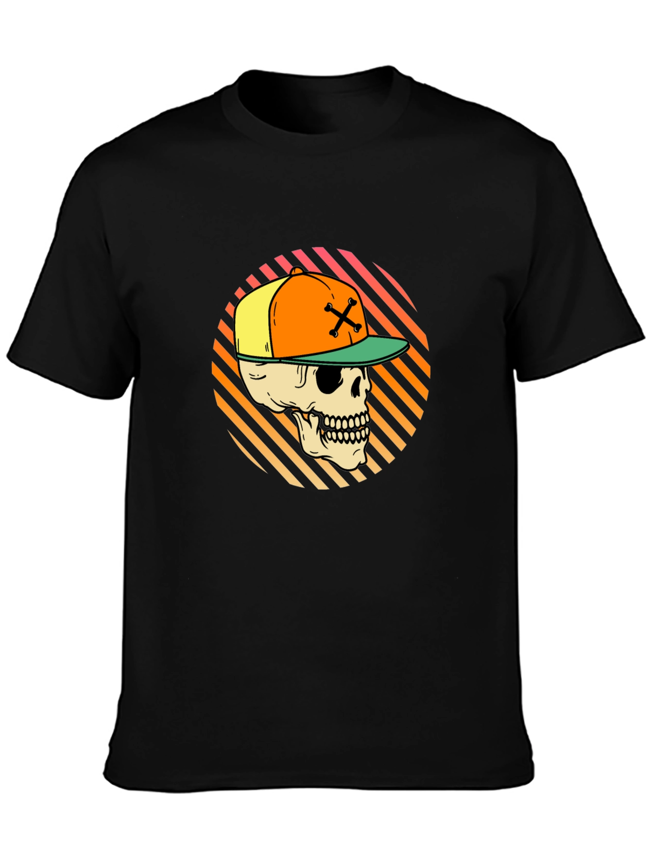 Skull in Cap Graphic Tee - Urban Streetwear