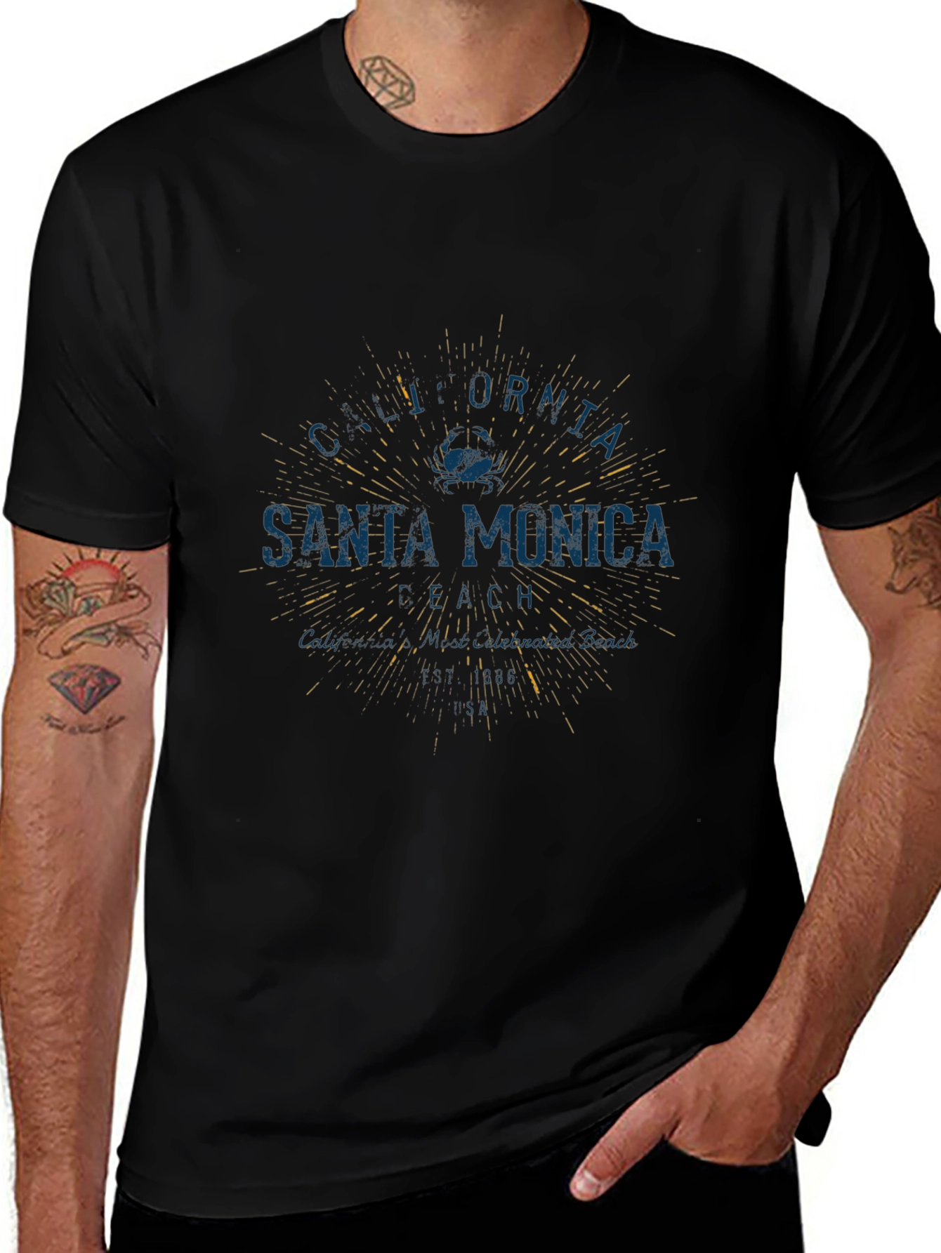 Santa Monica California Graphic T-Shirt