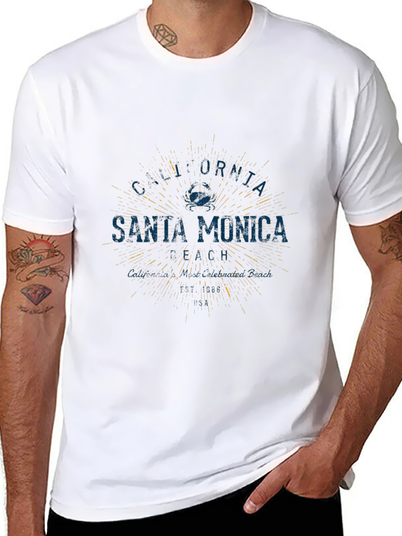 Santa Monica California Graphic T-Shirt