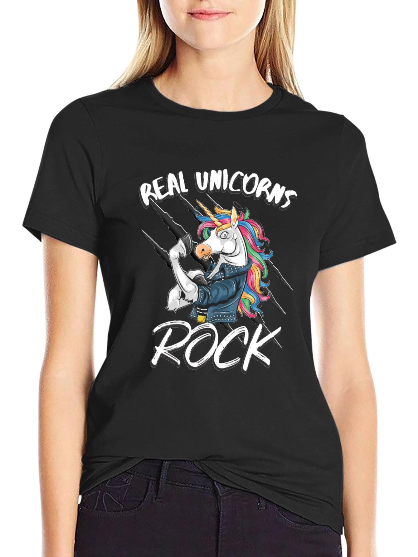 Real Unicorns Rock T-Shirt - Black