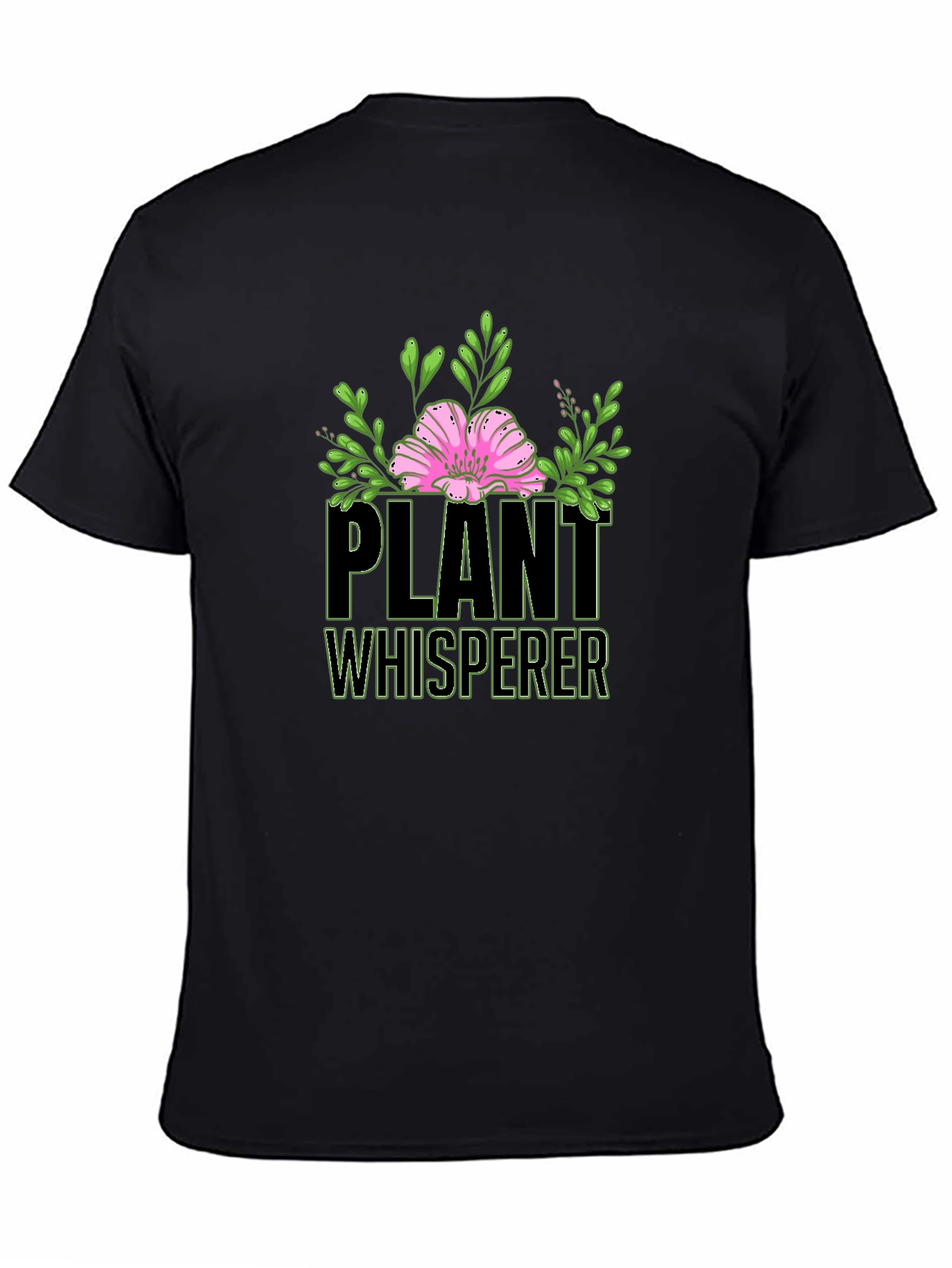 Plant Whisperer Graphic T-Shirt - Black Cotton Tee