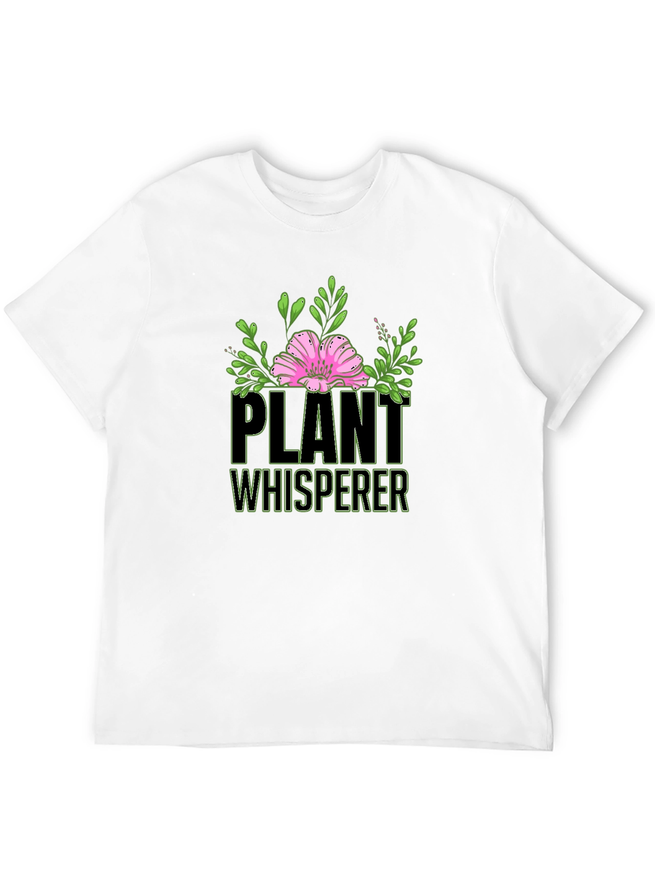 Plant Whisperer Graphic T-Shirt - Black Cotton Tee