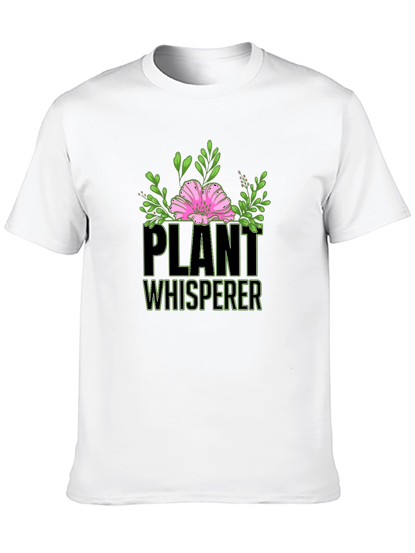 Plant Whisperer Graphic T-Shirt - Black Cotton Tee