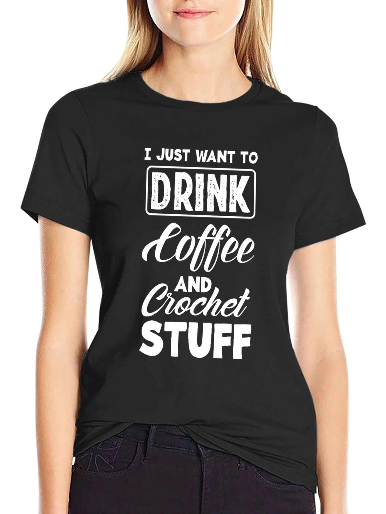 Coffee & Crochet T-Shirt - Funny Hobby Tee