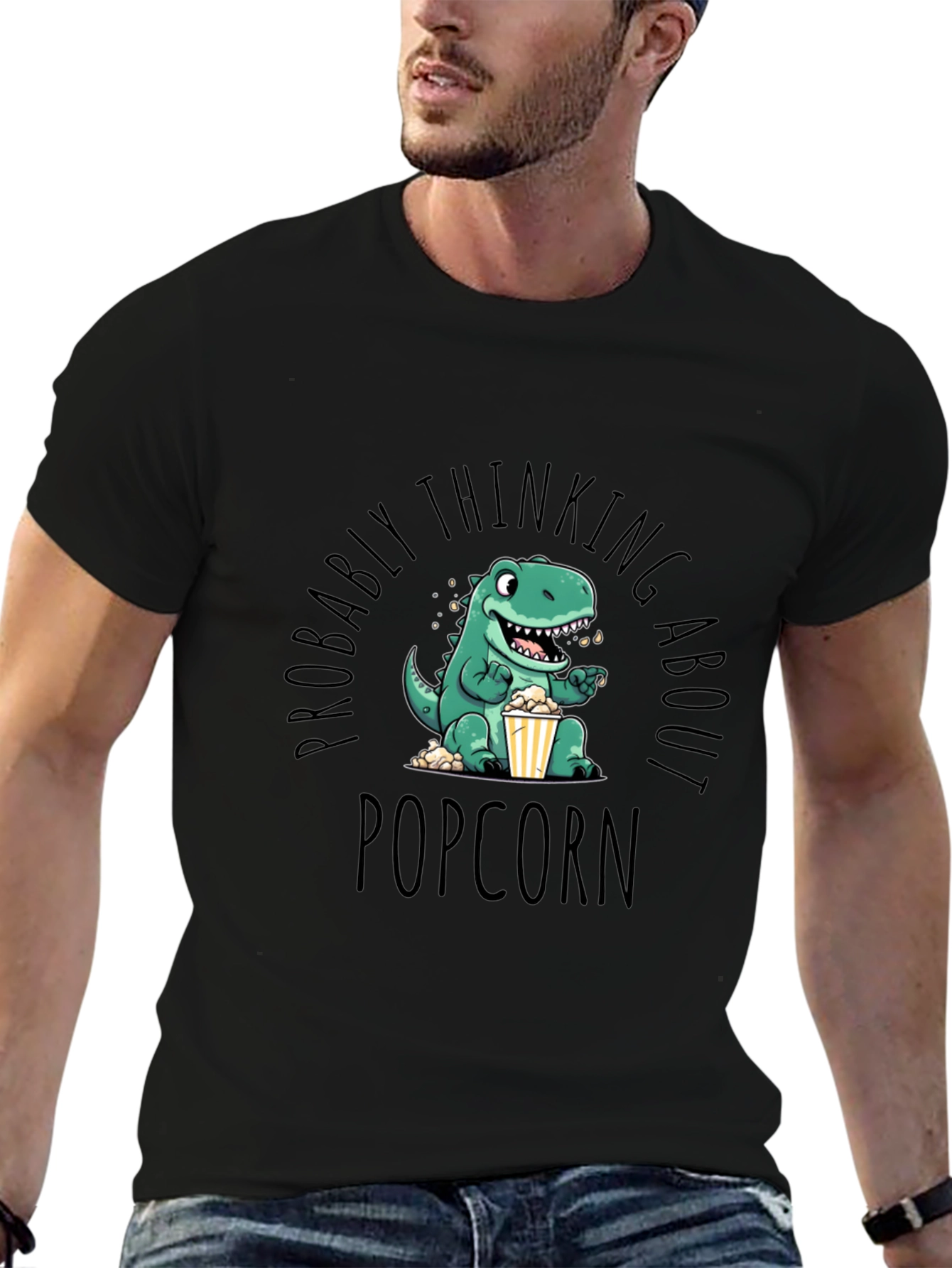 Dino Popcorn T-Shirt - Foodie Fun!