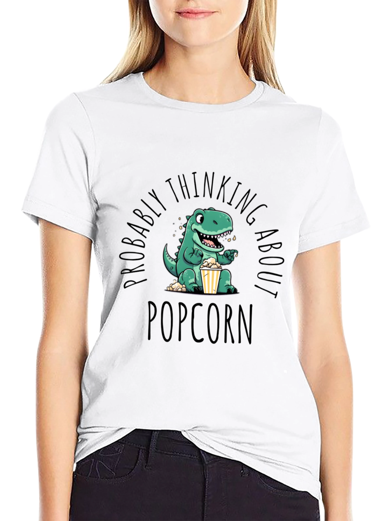 Dino Popcorn T-Shirt - Foodie Fun!
